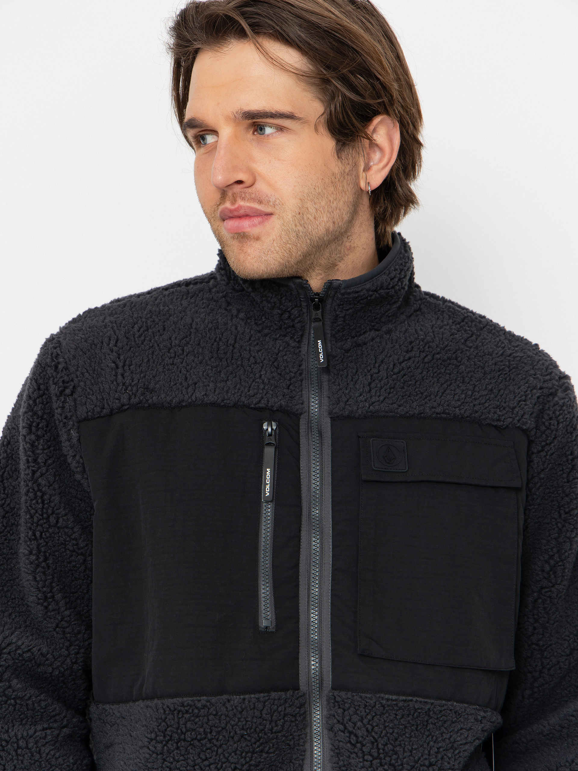 Hanorac cu glugă Volcom Storm Stone ZHD (asphalt black)