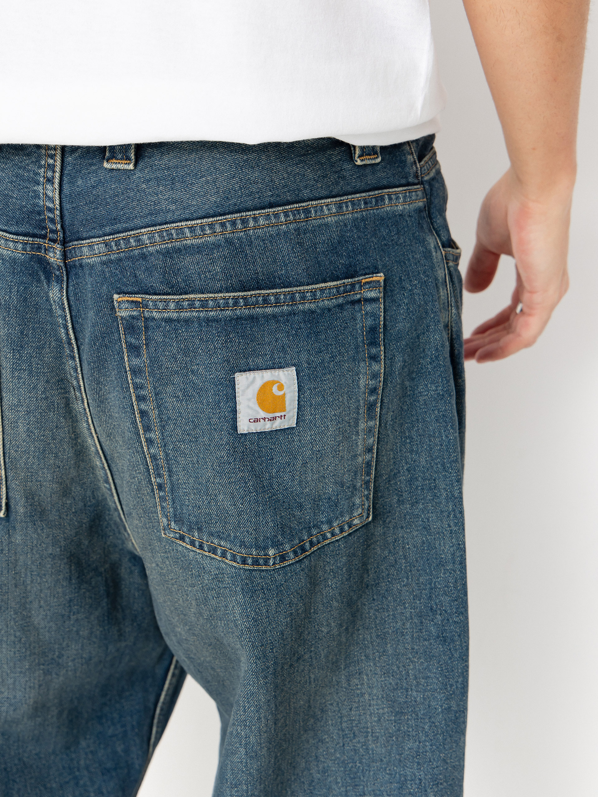 Pantaloni Carhartt WIP Brandon (blue/worn used wash)