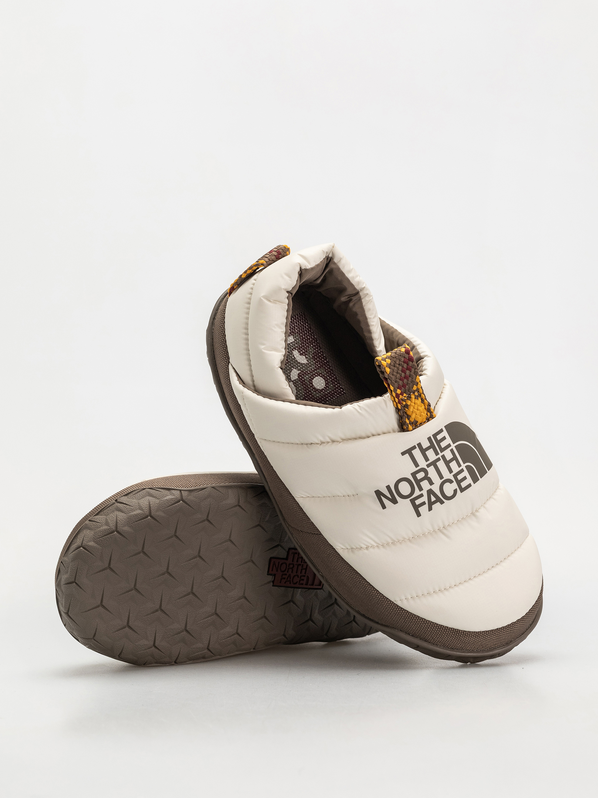 Pantofi The North Face Nuptse Mule Wmn (white dune/mocha brown)