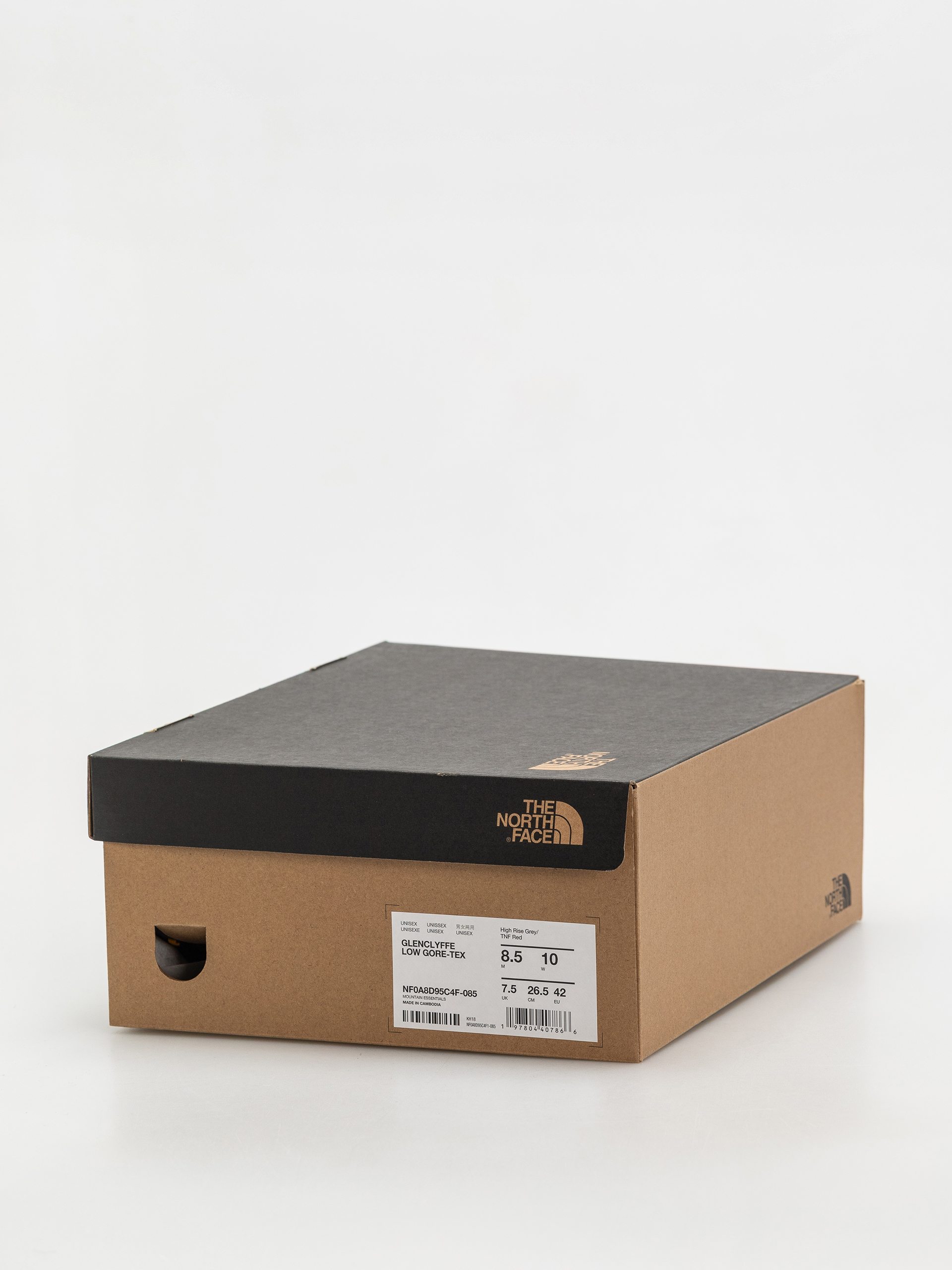 Pantofi The North Face Glenclyffe Low Gore Tex (high rise grey/tnf red)