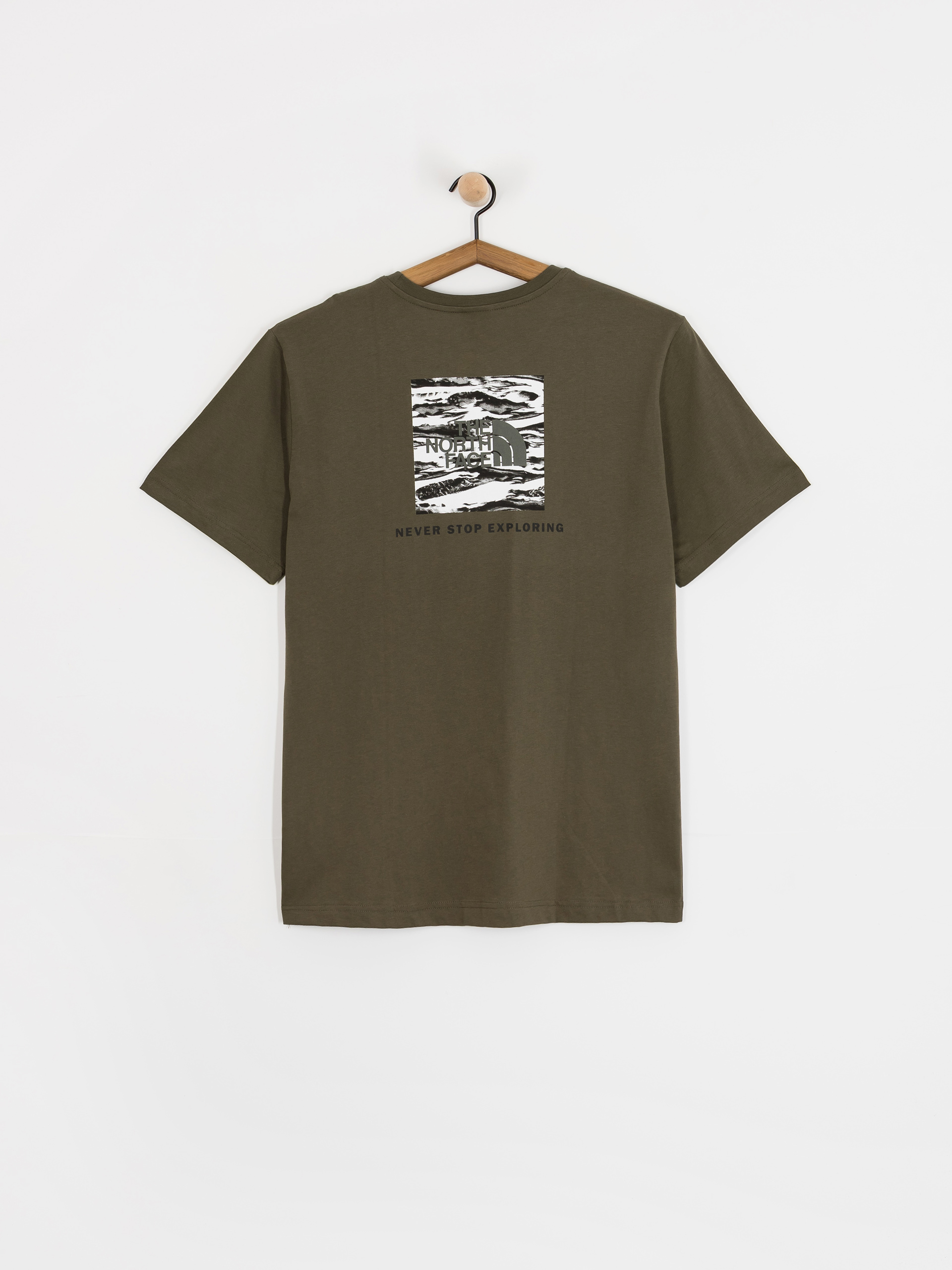 Tricou The North Face Box Nse Edge Of Light Infill (new taupe green/tnf bla)
