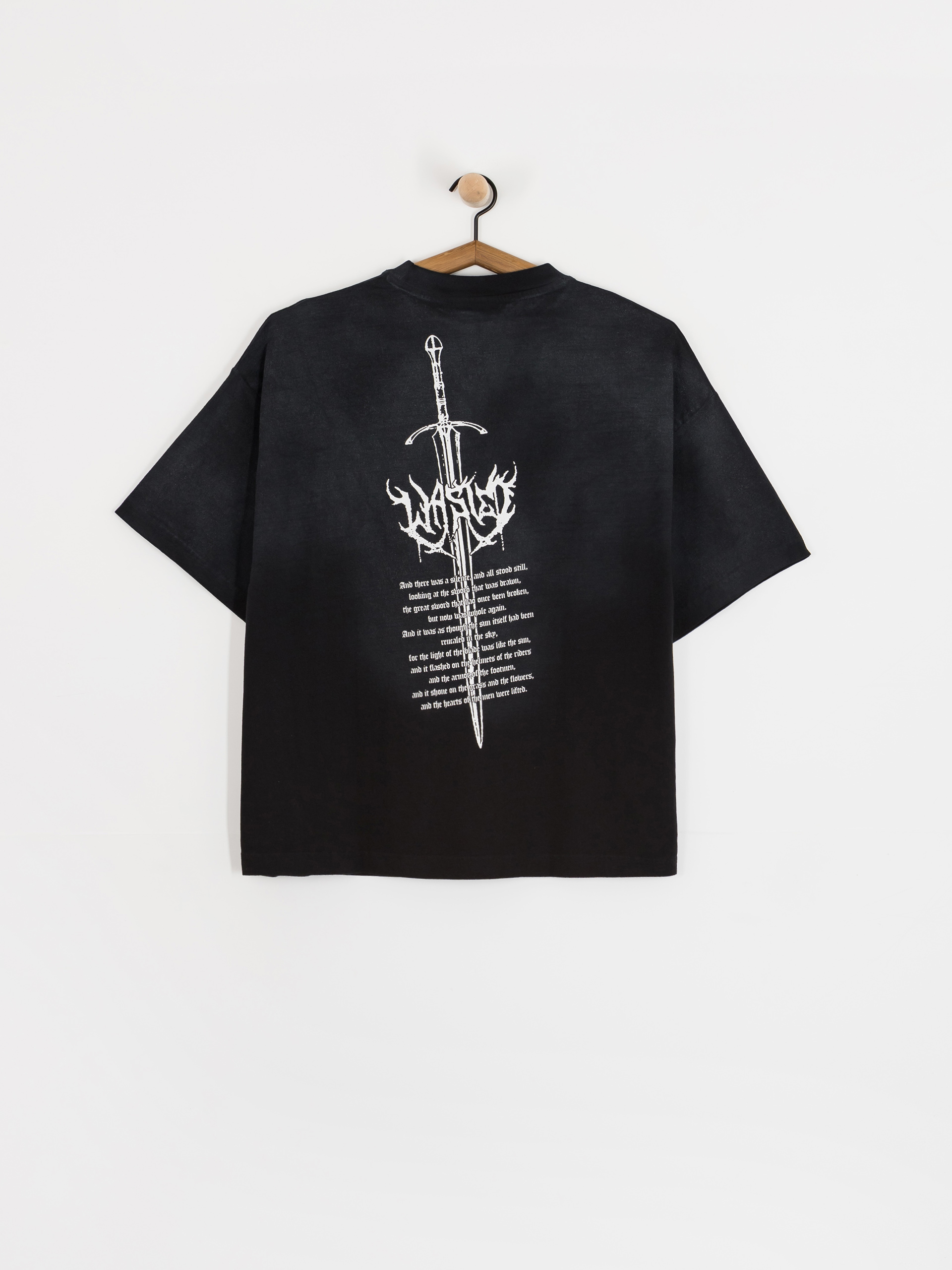 Tricou Wasted Paris Sword Boxy (faded black)