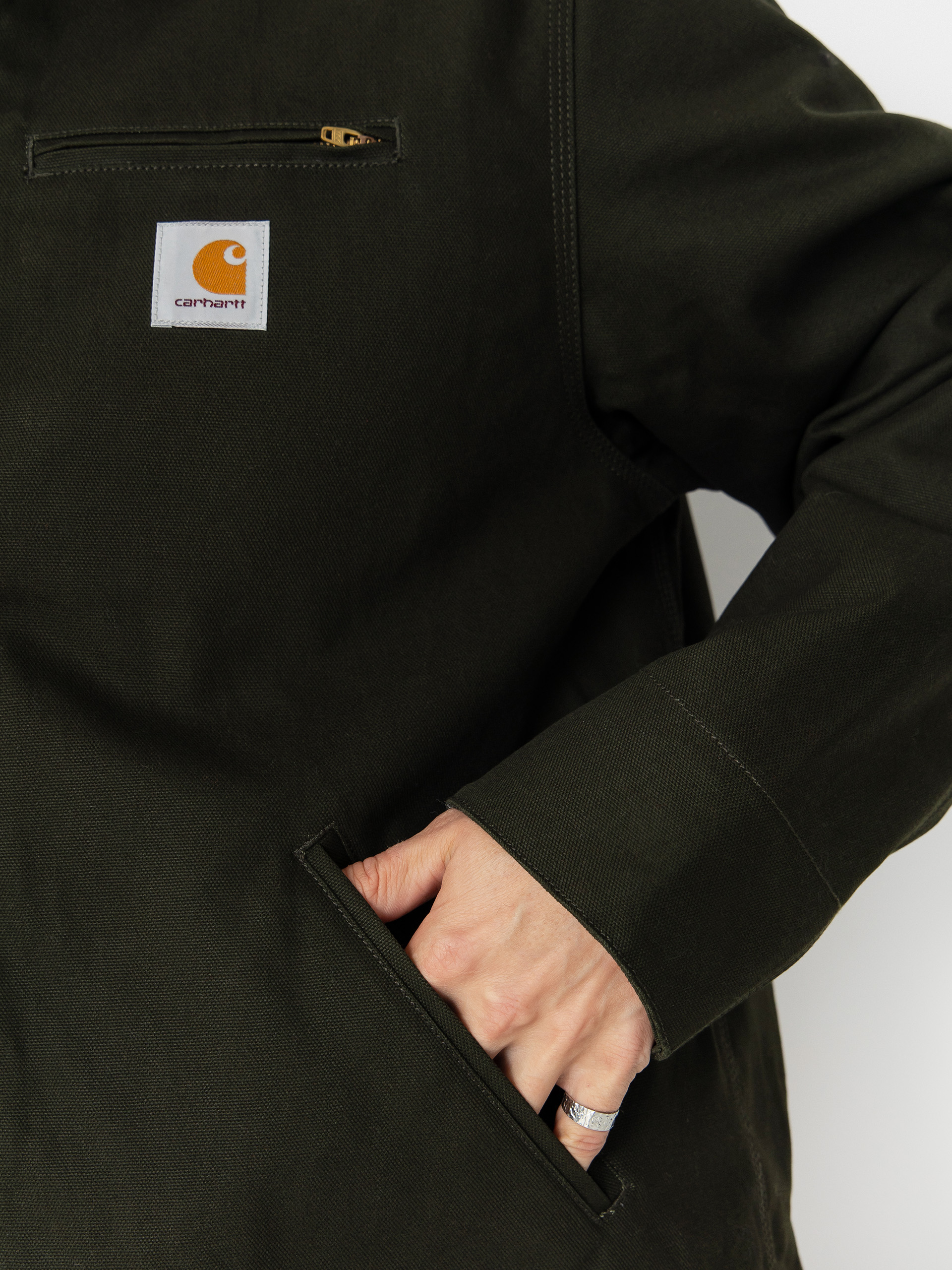 Geacă Carhartt WIP Detroit (olive/black/rigid)