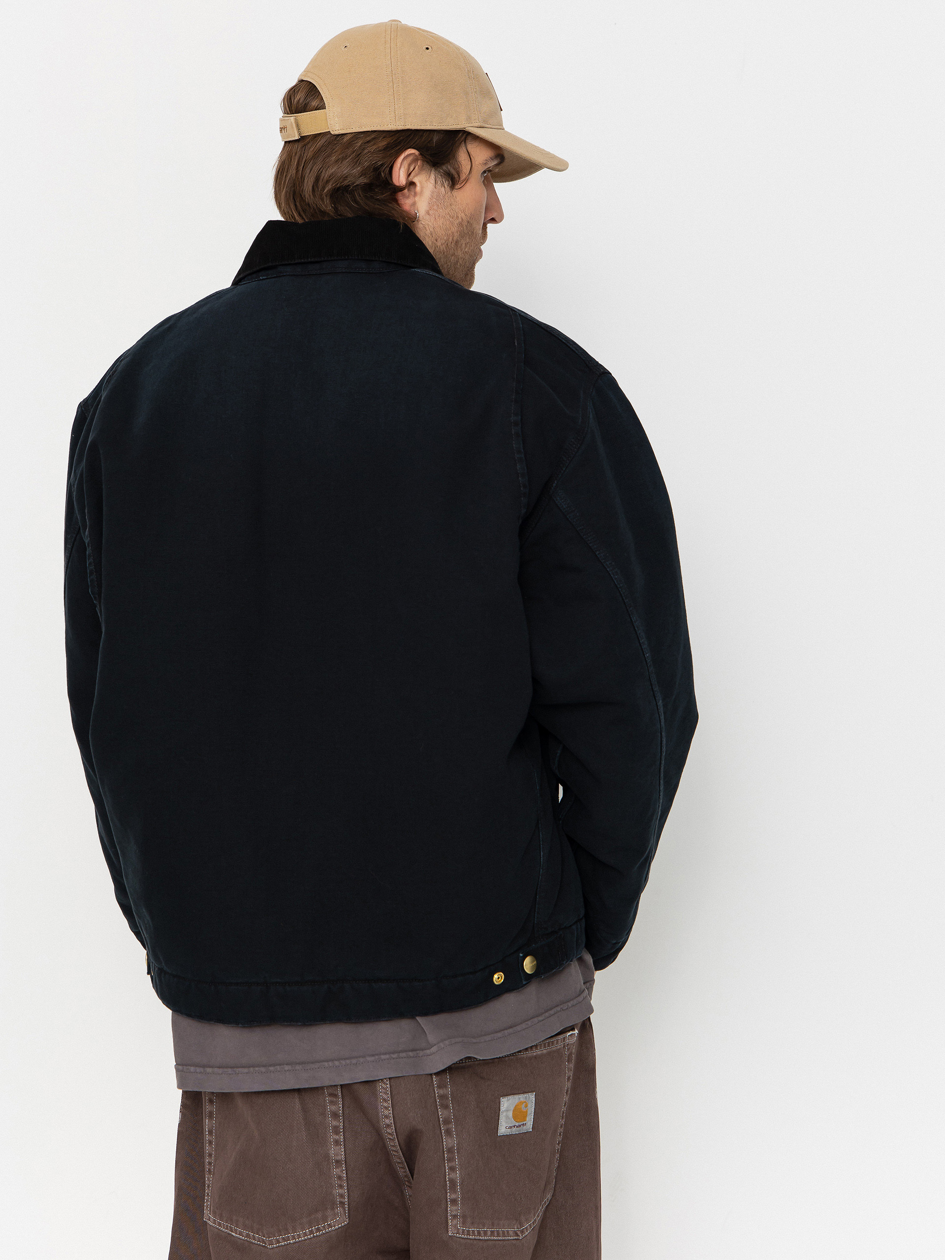 Geacă Carhartt WIP OG Detroit (black/black/stone canvas)