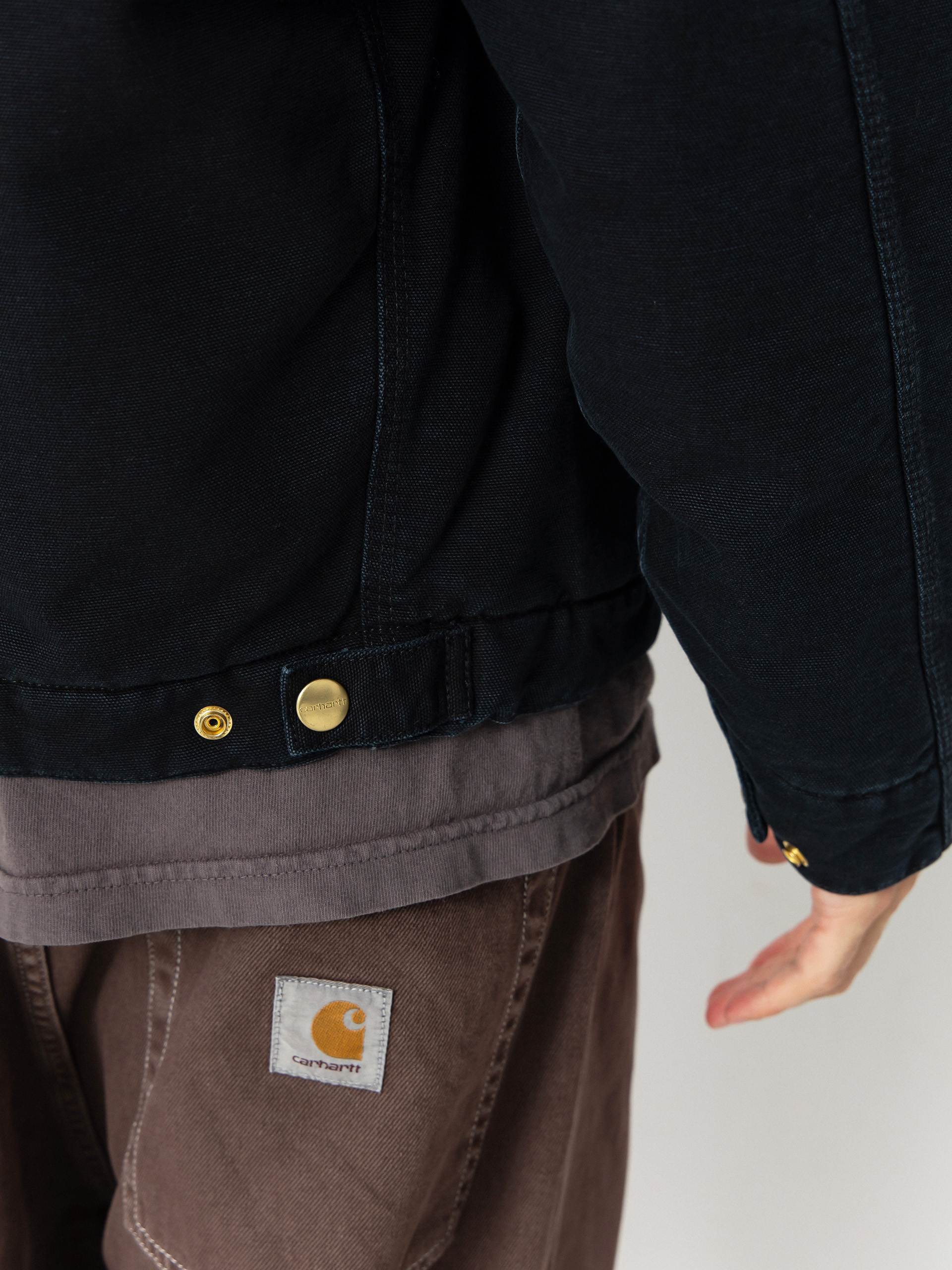 Geacă Carhartt WIP OG Detroit (black/black/stone canvas)