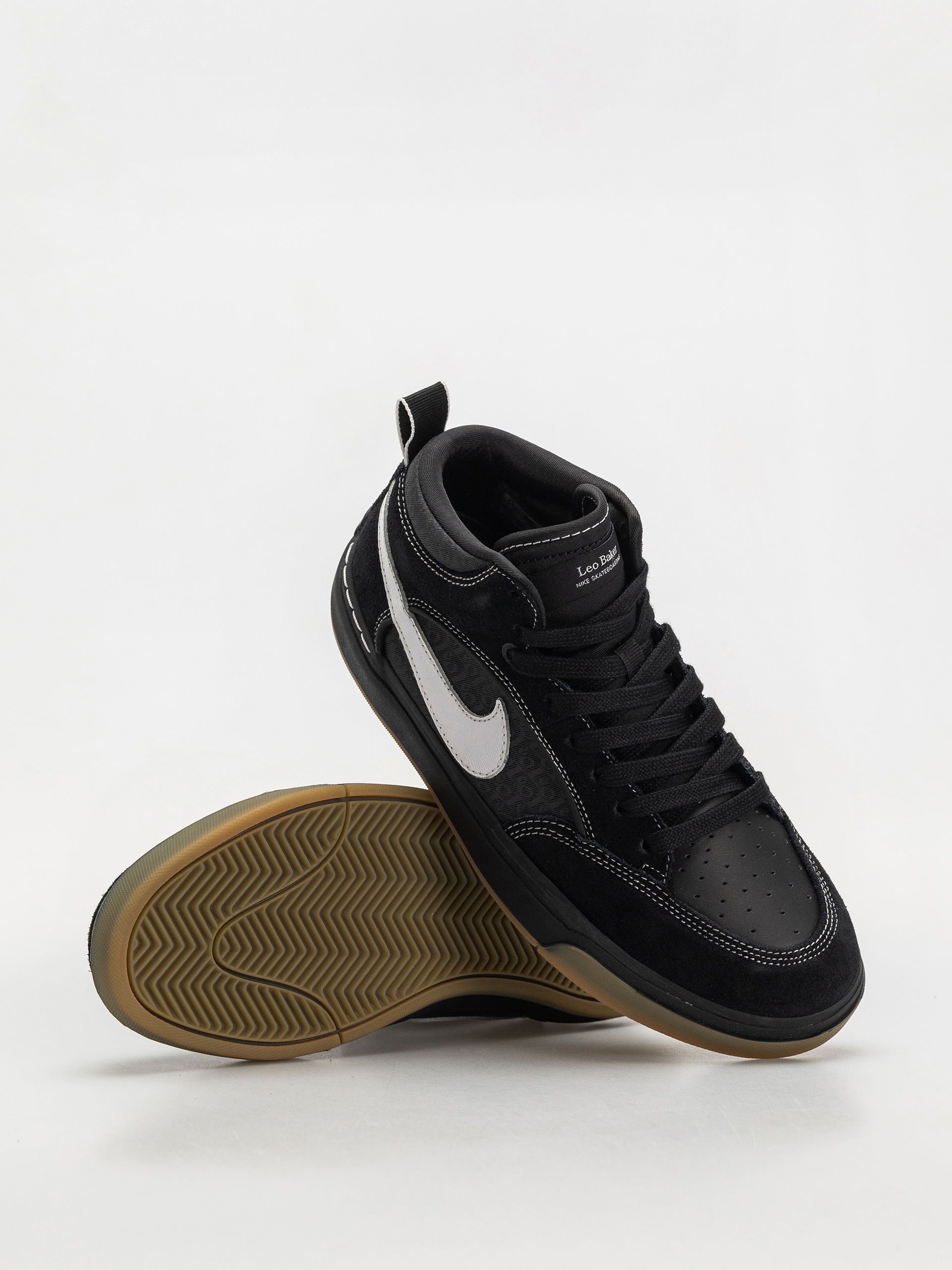 Pantofi Nike SB React Leo (black/white black gum light brown)