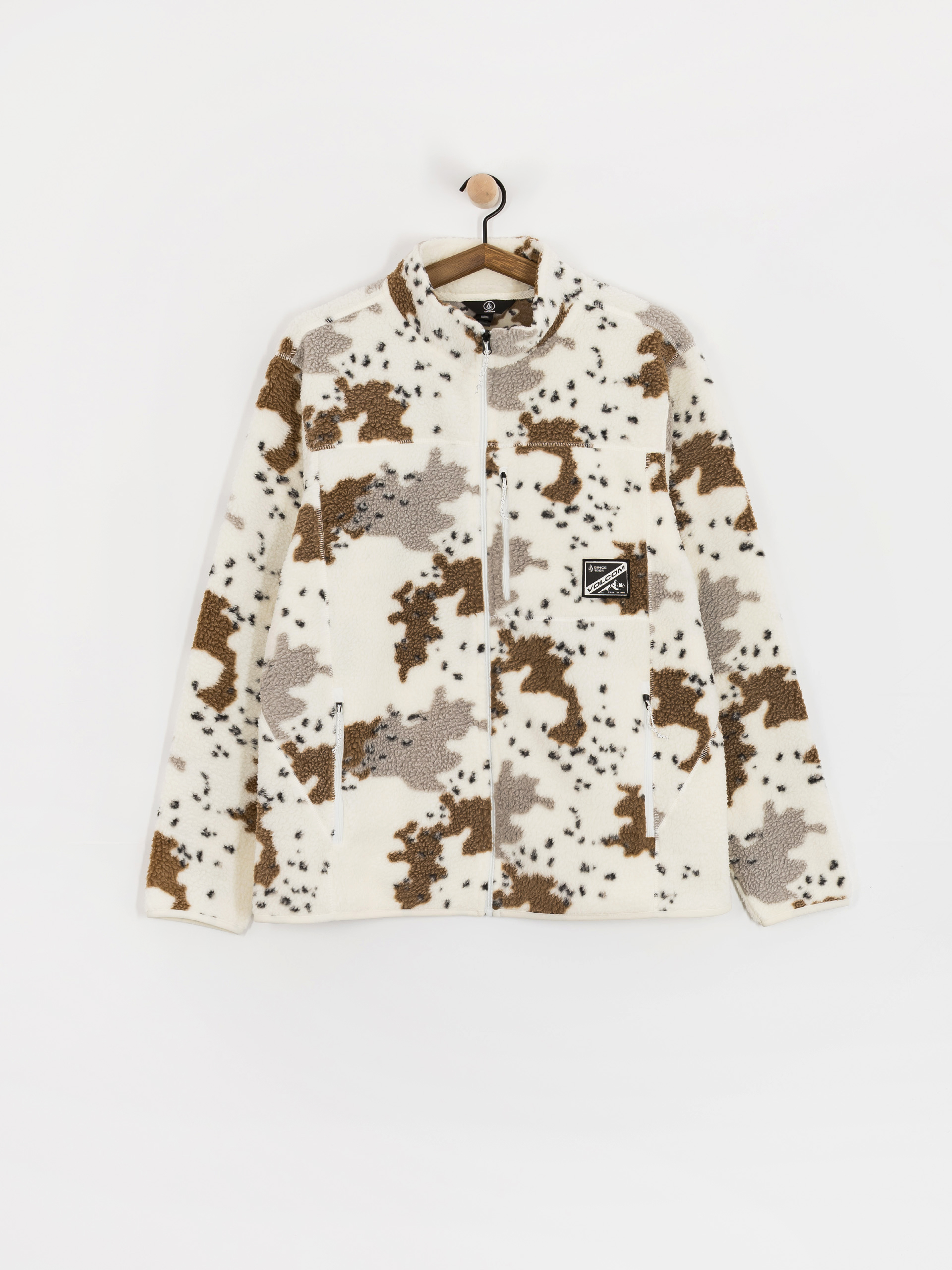 Pentru bărbați Hanorac din fleece Volcom Nelson Sherpa ZHD (white)