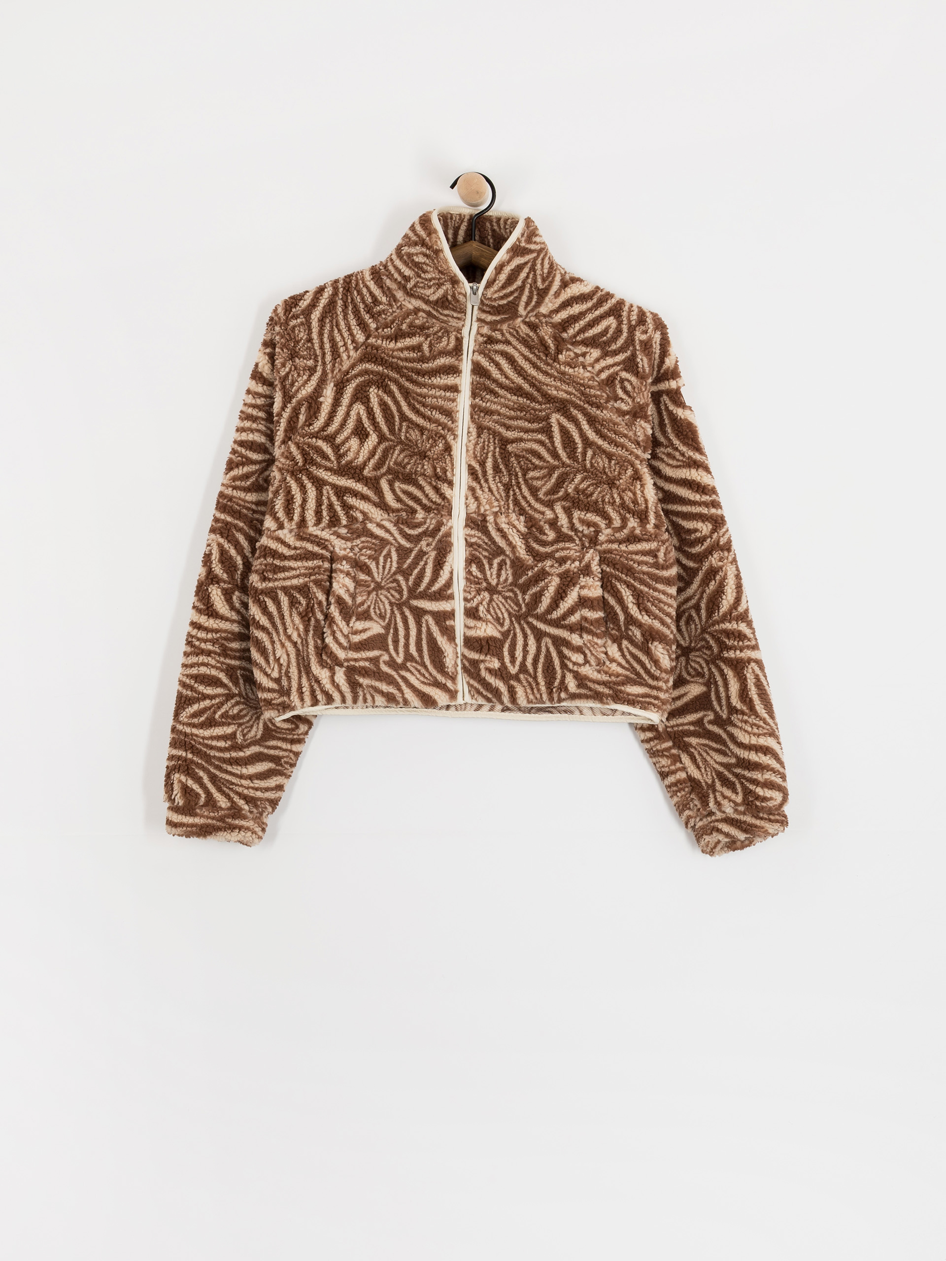 Pentru femei Hanorac din fleece Roxy Blurry Cloud Print (parchment animal floral big)