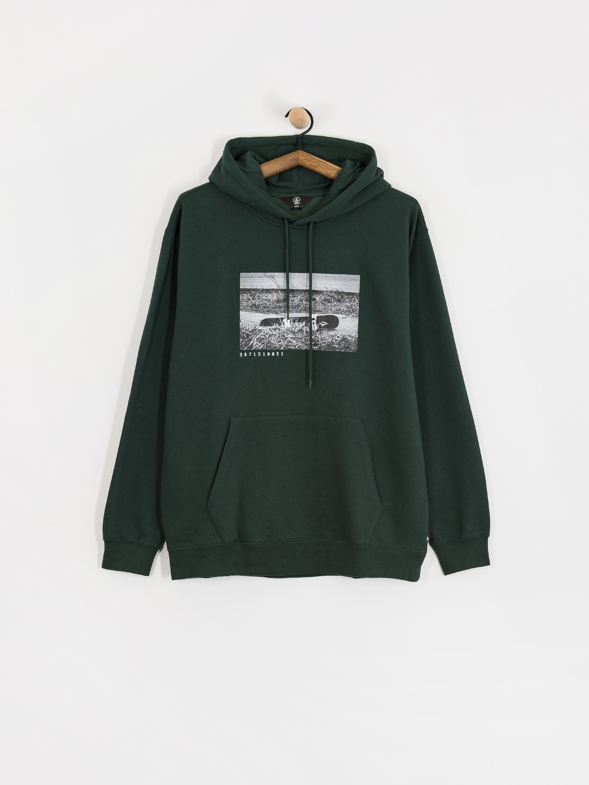 Hanorac cu glugu0103 Volcom Essential HD (black green)