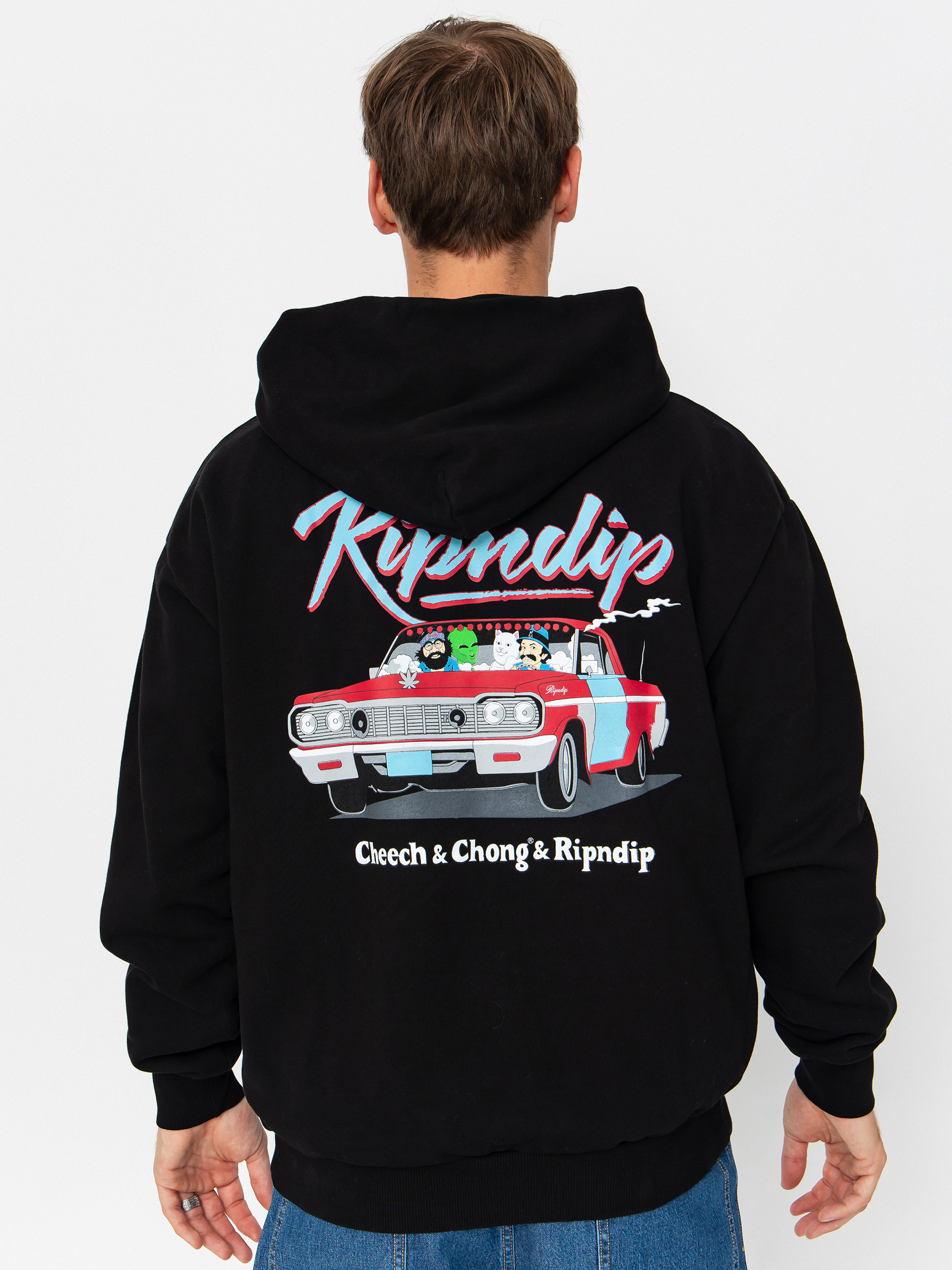 Hanorac cu glugă RipNDip Riders HD (black)