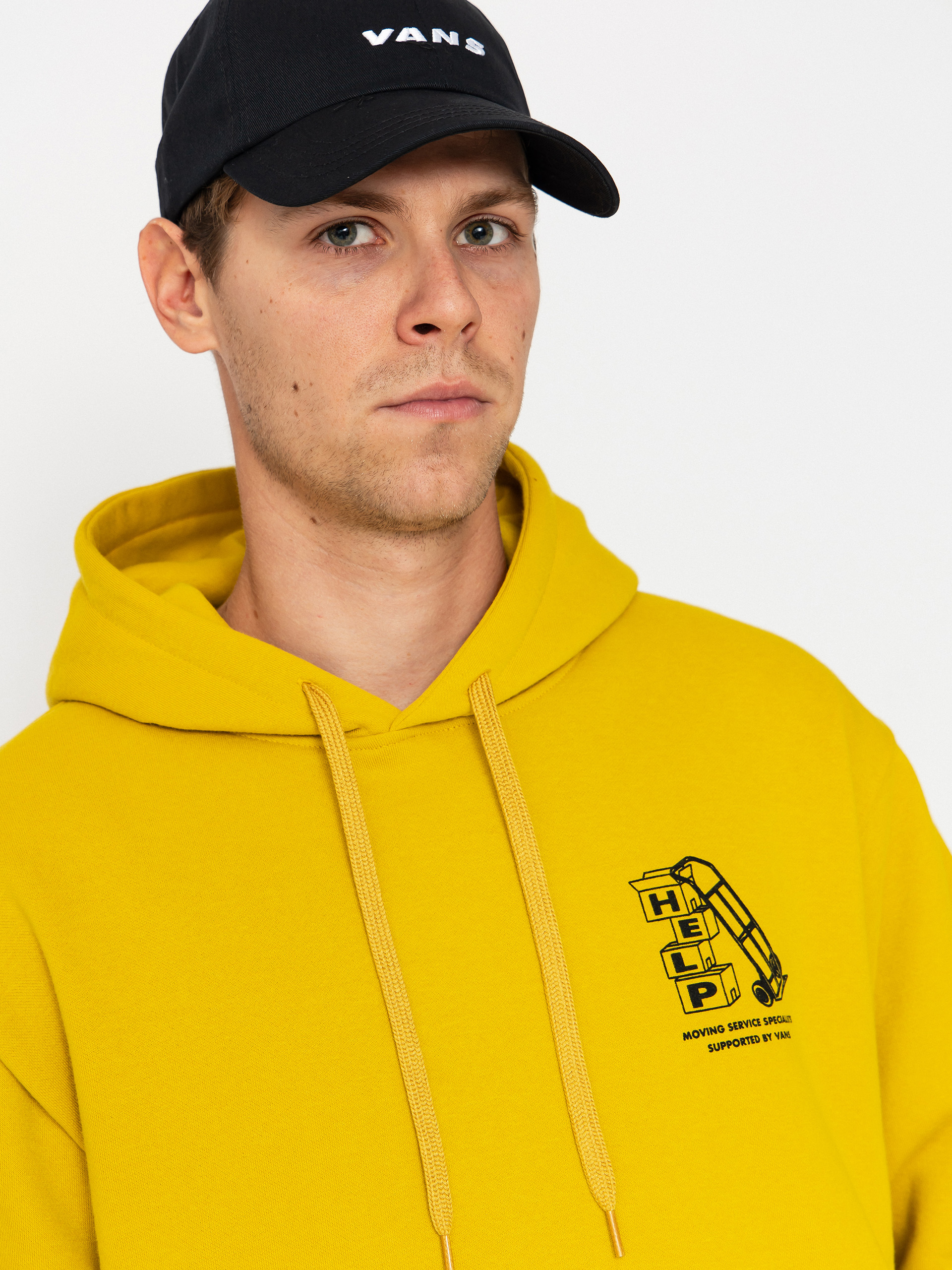 Hanorac cu glugă Vans Moving Co HD (heritage mustard)