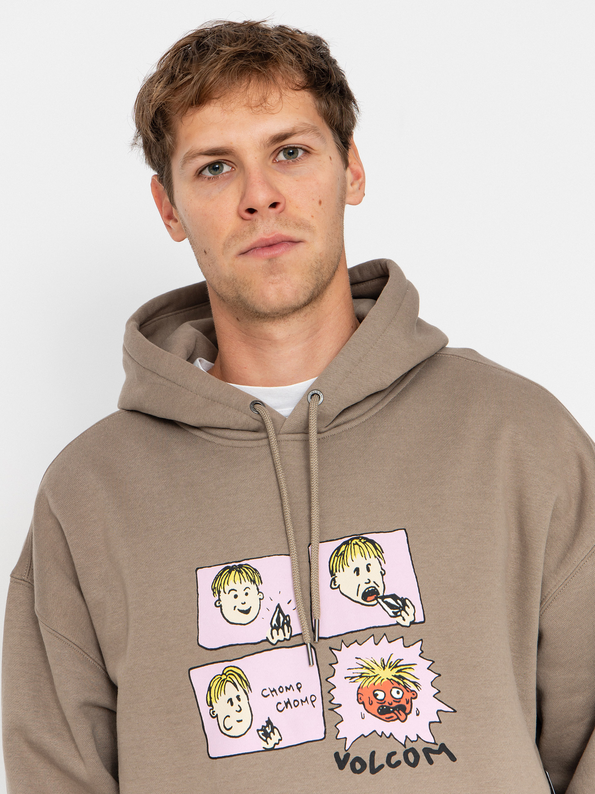 Hanorac cu glugă Volcom Chomp Chomp HD (brindle)