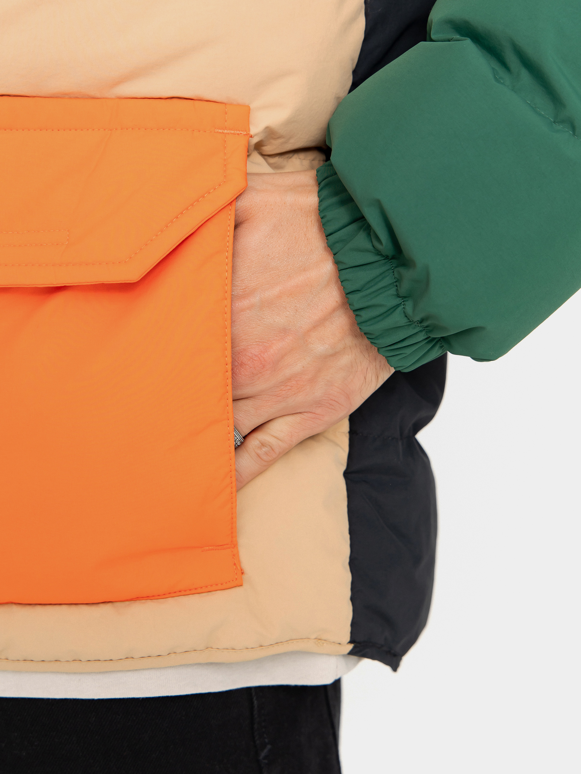 Geacă Columbia Wallowa Down Hooded (canoe/zing/rain forest/black)