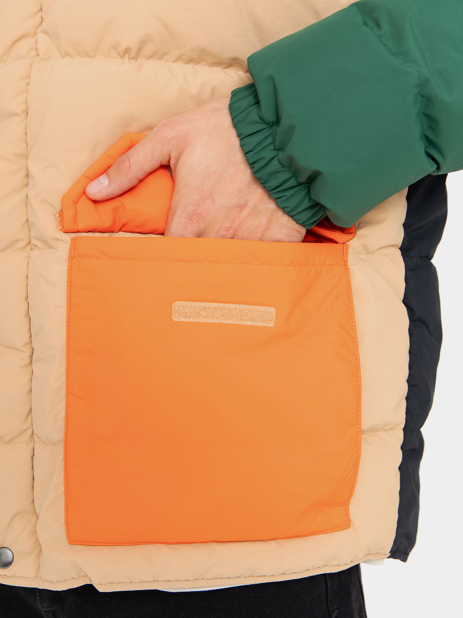 Geacă Columbia Wallowa Down Hooded (canoe/zing/rain forest/black)