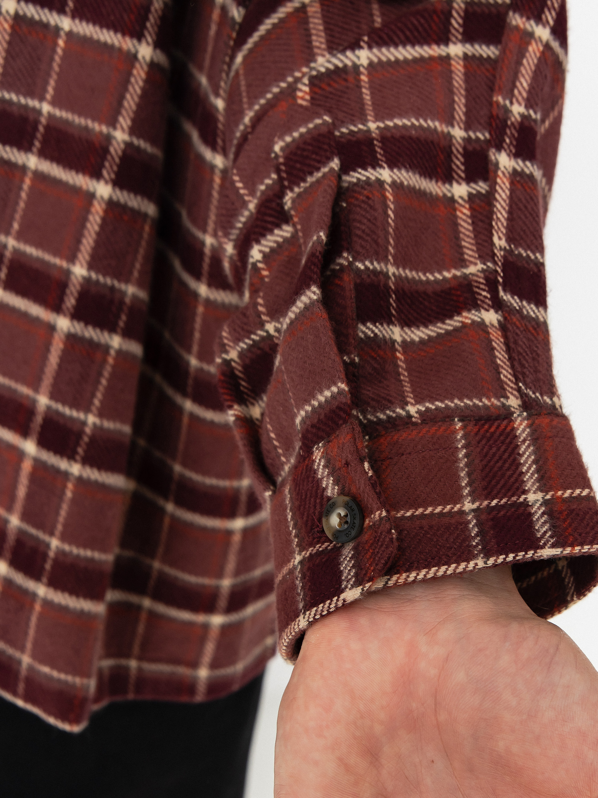Cămașă Polar Skate Mike Flannel (oxblood check)