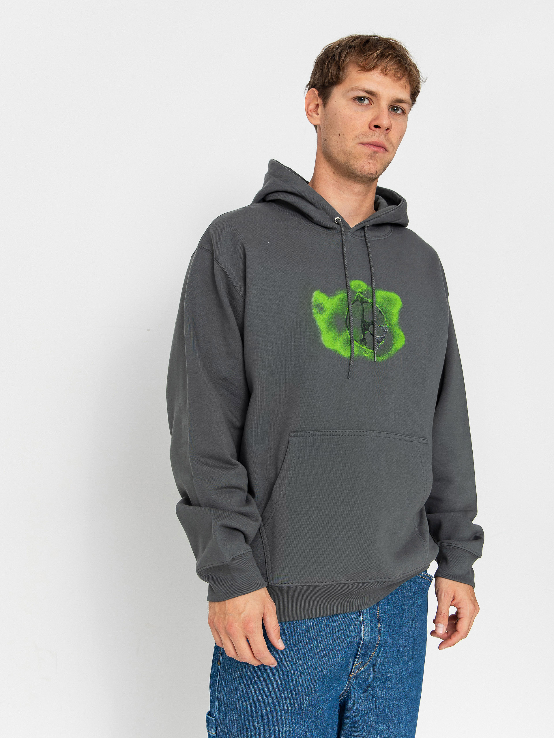 Hanorac cu glugă Polar Skate Dave Metal Logo HD (graphite)