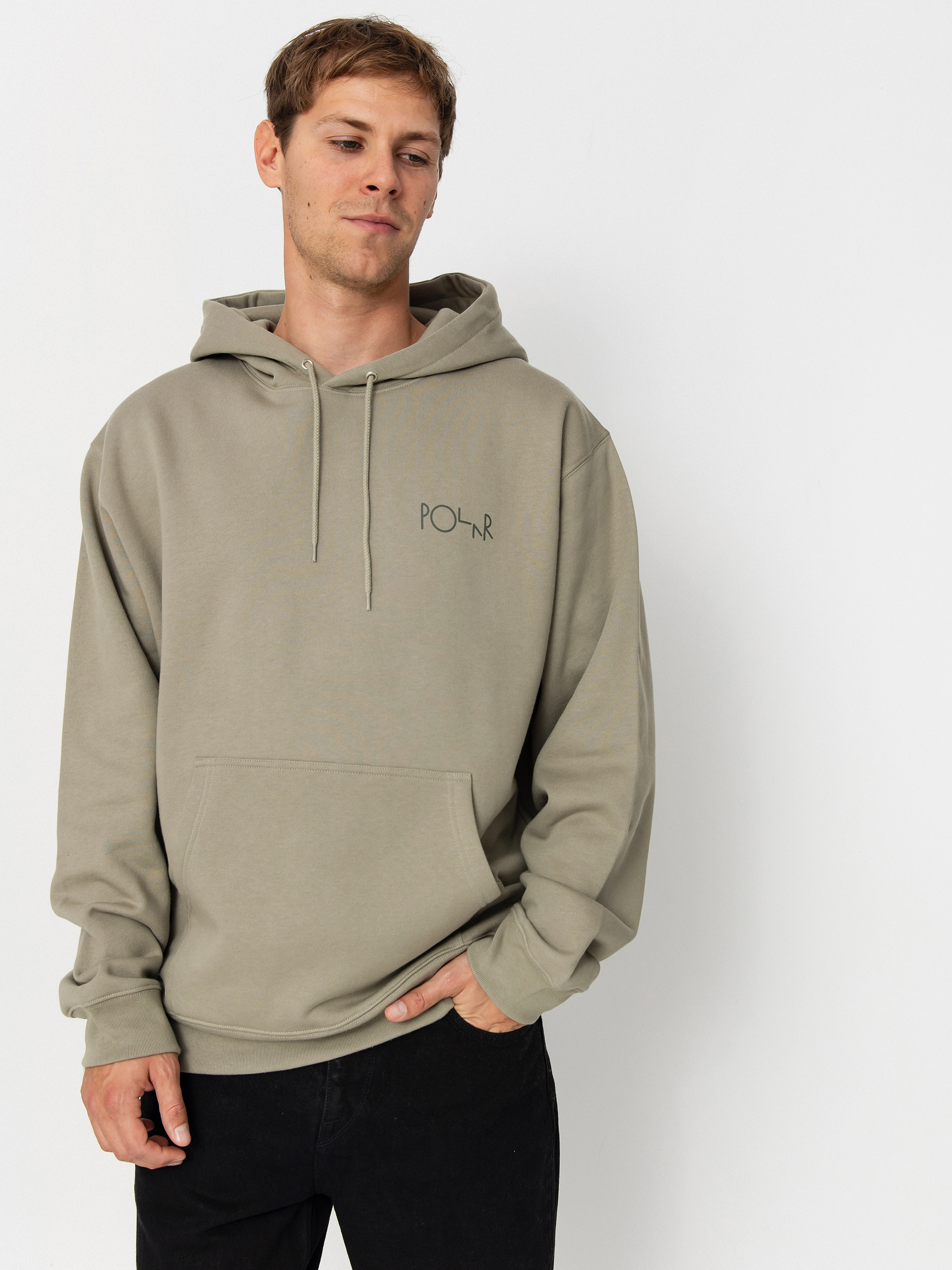 Hanorac cu glugă Polar Skate Dave Stroke Logo HD (vetiver)