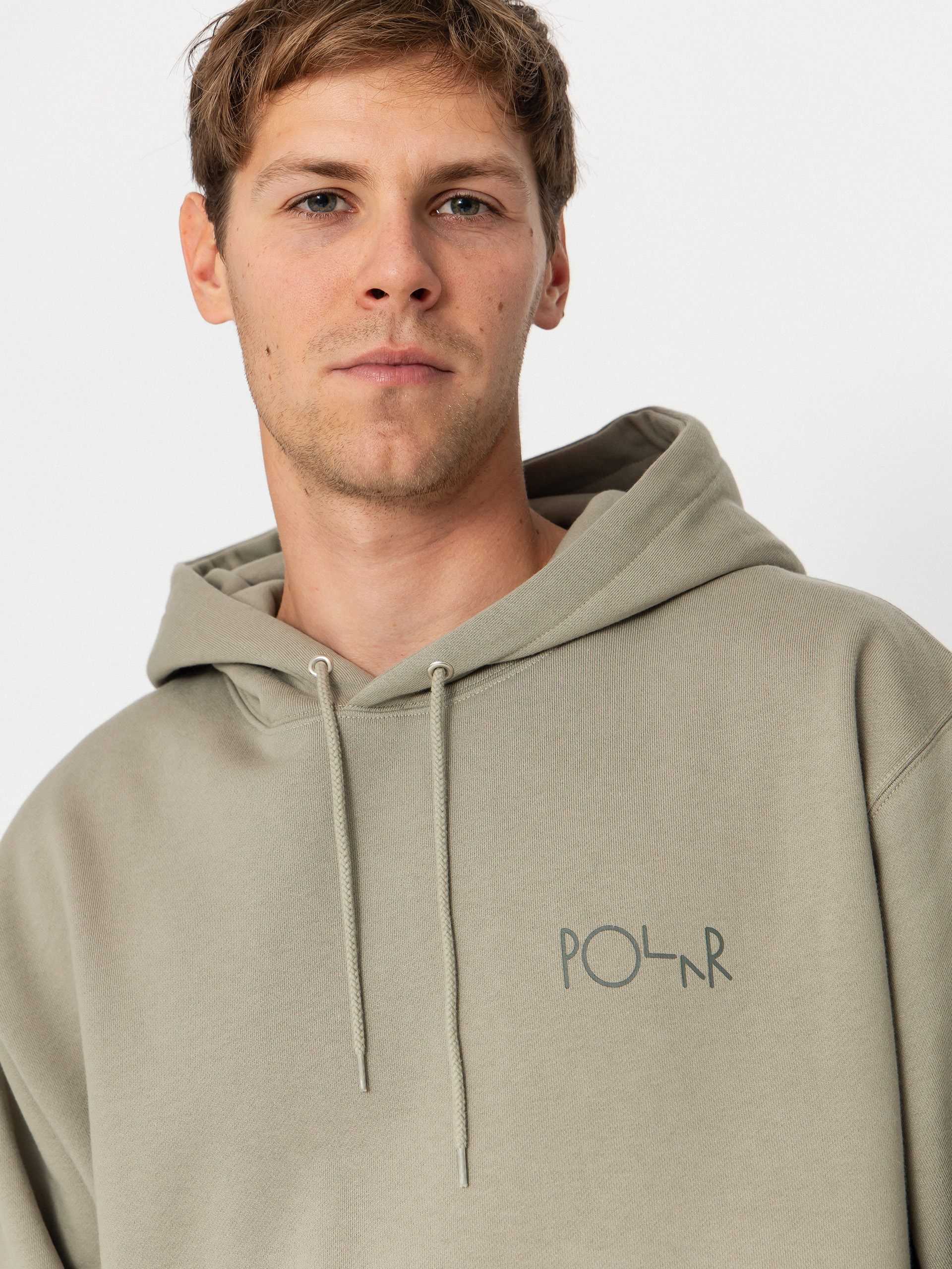 Hanorac cu glugă Polar Skate Dave Stroke Logo HD (vetiver)