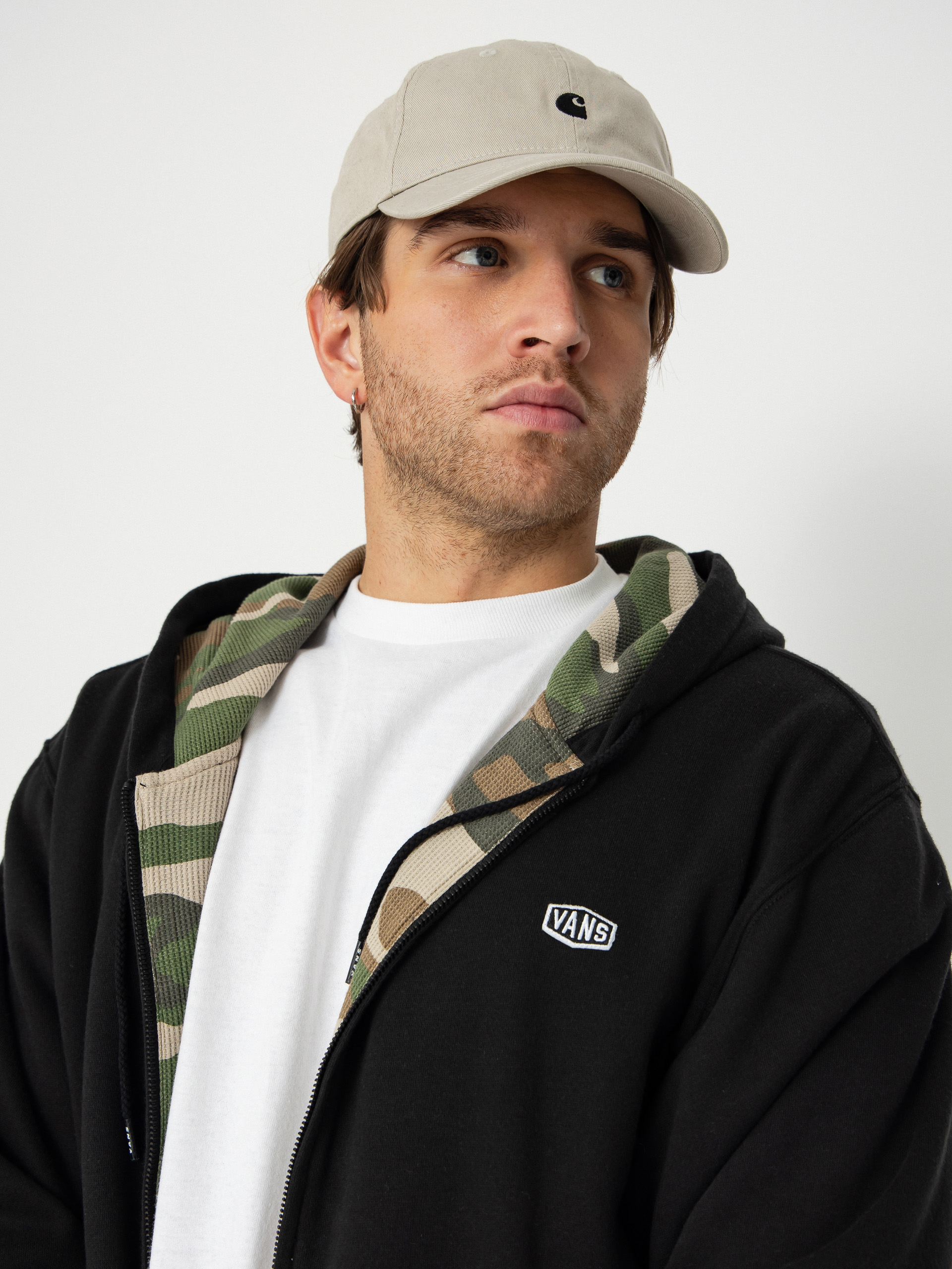 Hanorac cu glugă Vans Dover Thermal Lined Full Zip (black)