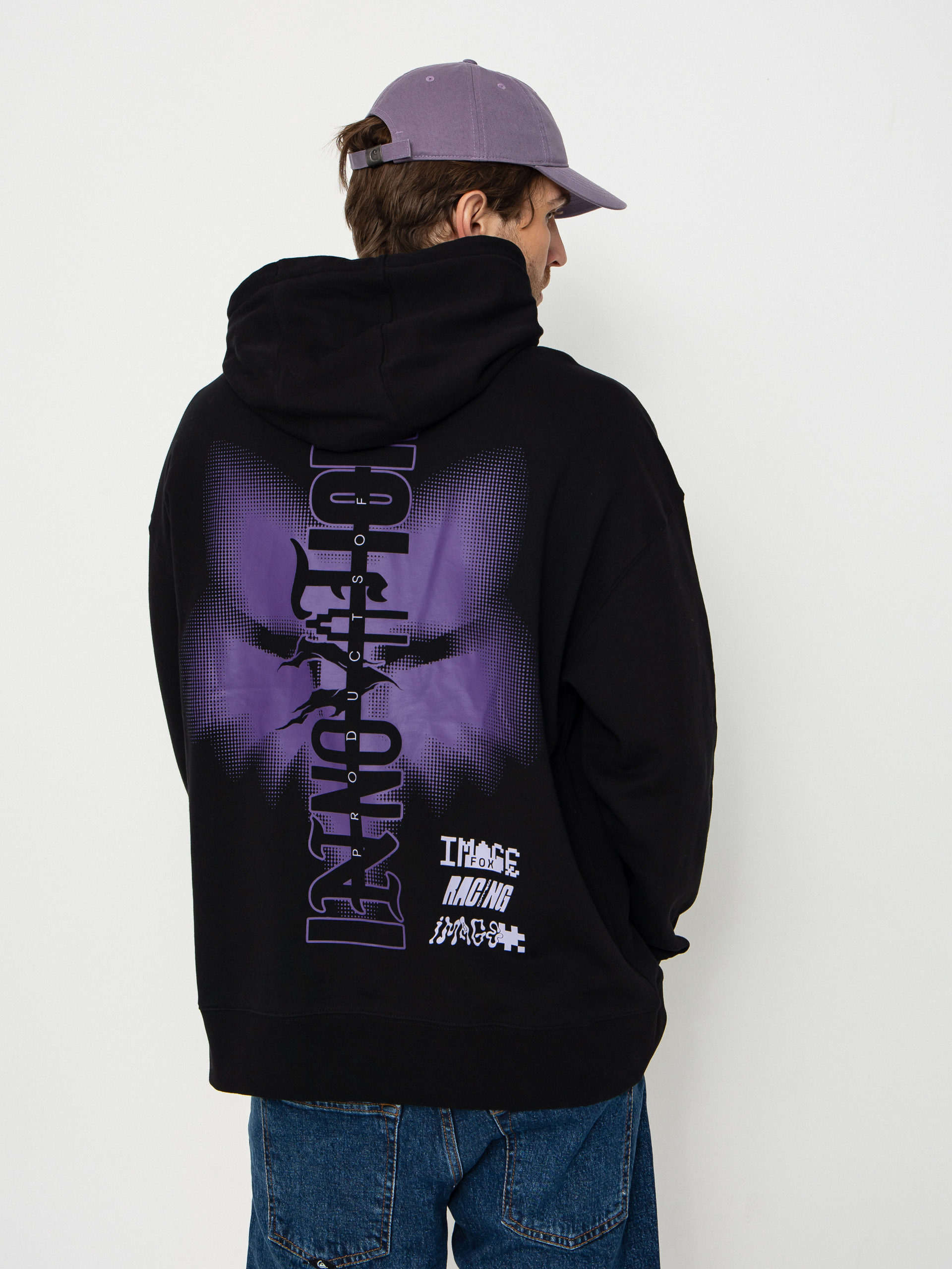Hanorac cu glugă Fox Image Phantom Oversized HD (black)
