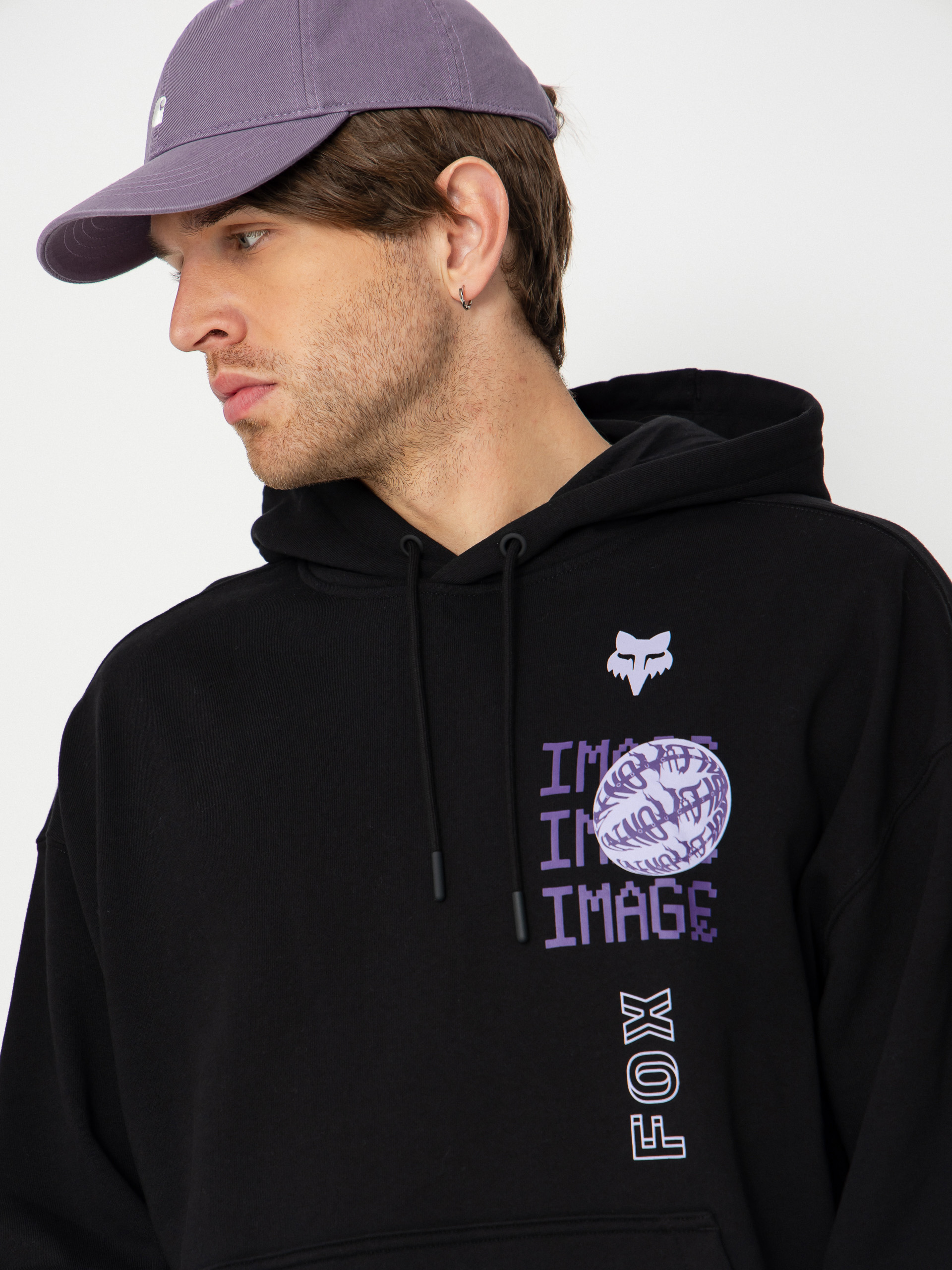 Hanorac cu glugă Fox Image Phantom Oversized HD (black)