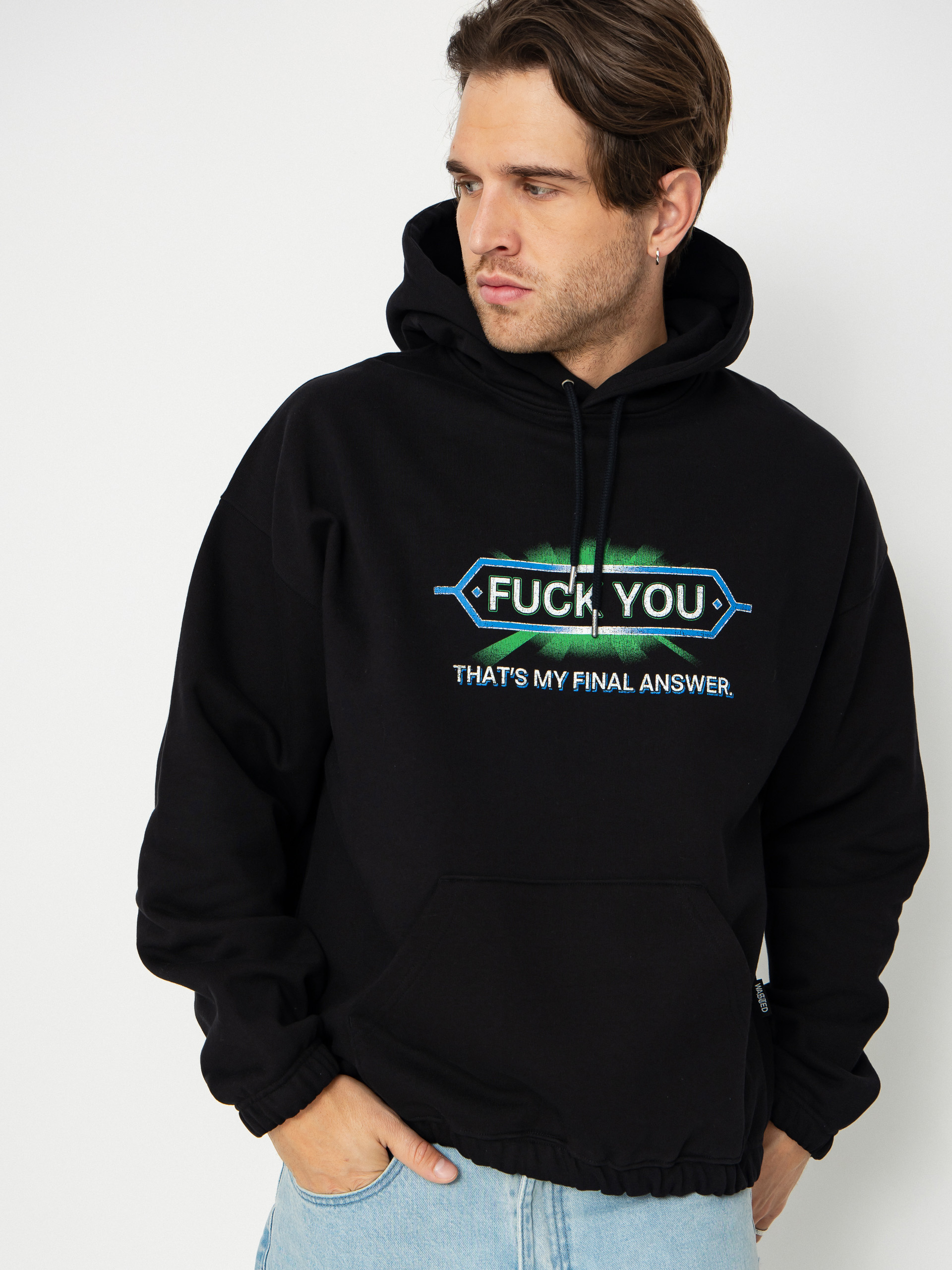 Hanorac cu glugă Wasted Paris Answear Boxy HD (black)