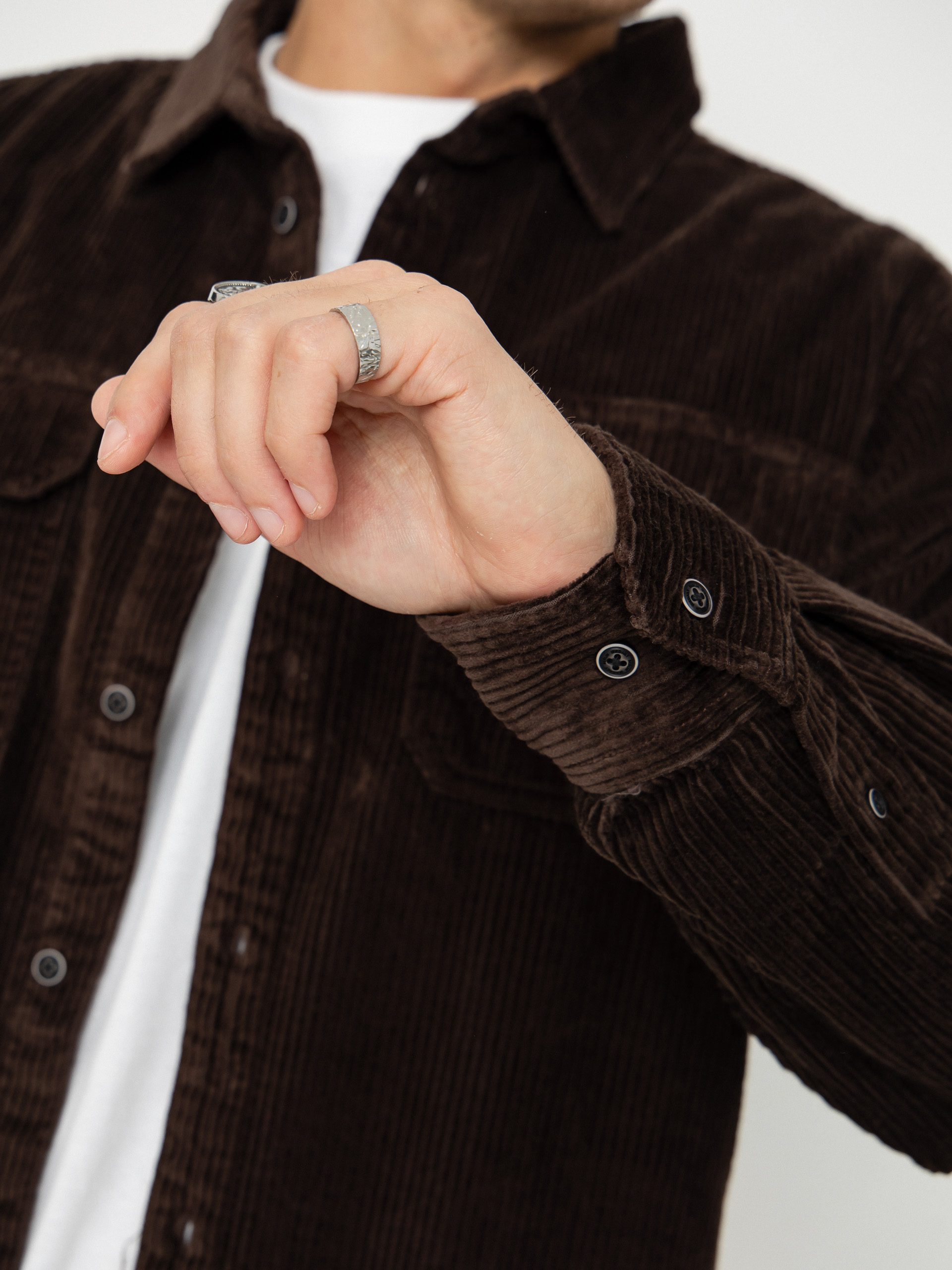 Cămașă Iriedaily Bubble Cord (dark coffee)