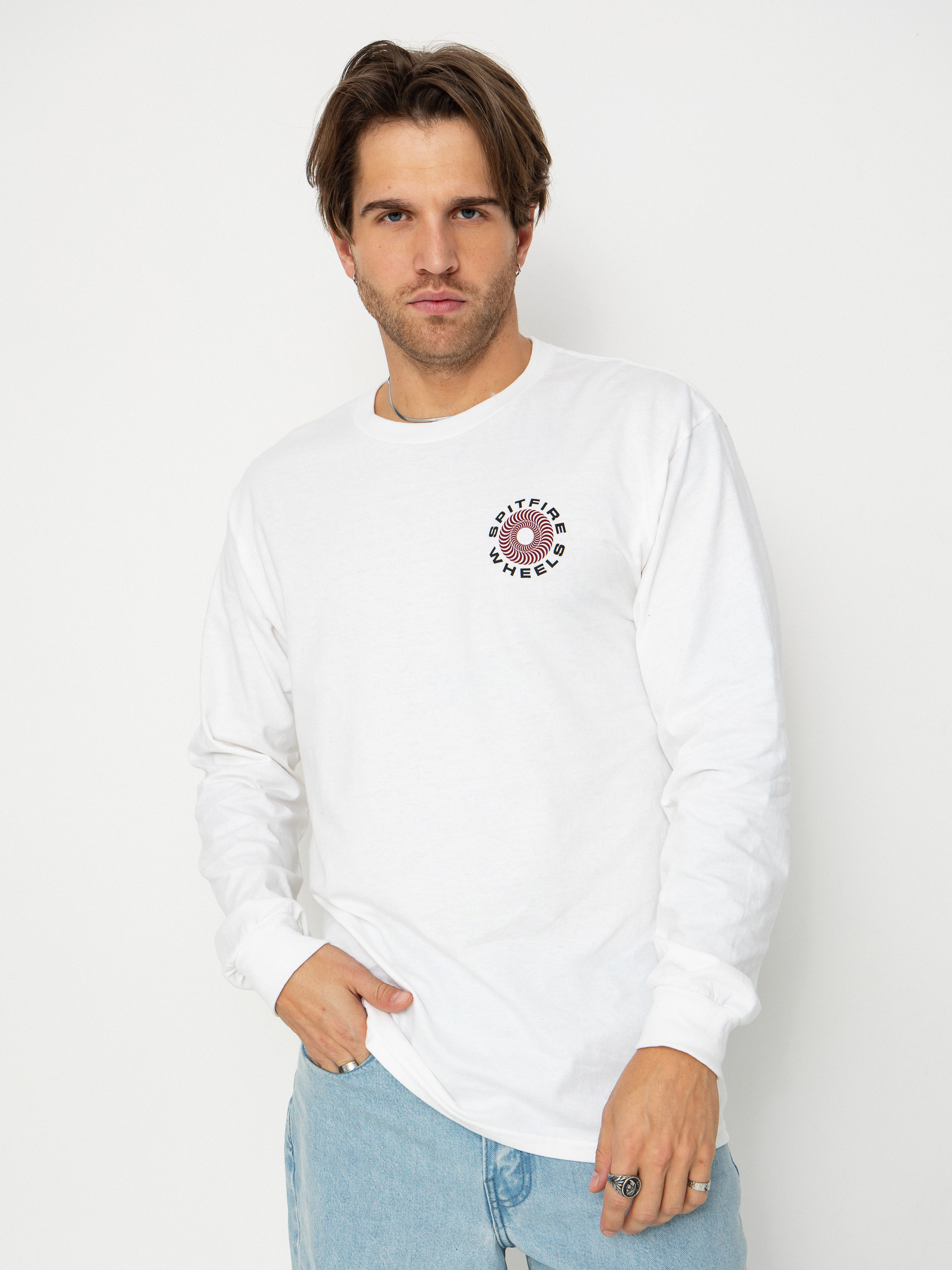 Longsleeve Spitfire Classic 87 Swirl Fade Fill (white w/red&black fade prints)