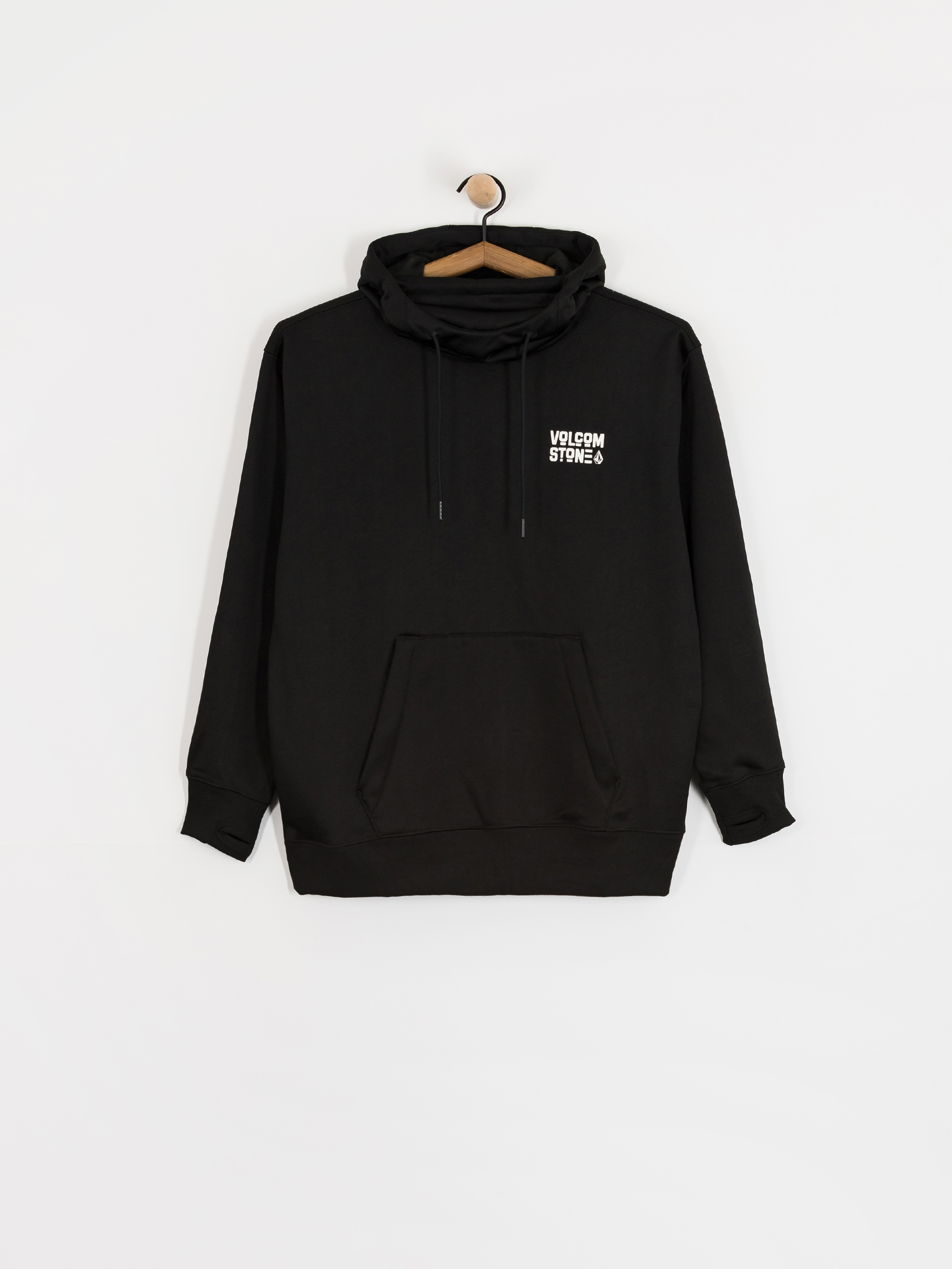 Hanorac cu glugă Volcom Riding Hydro HD Wmn (black)