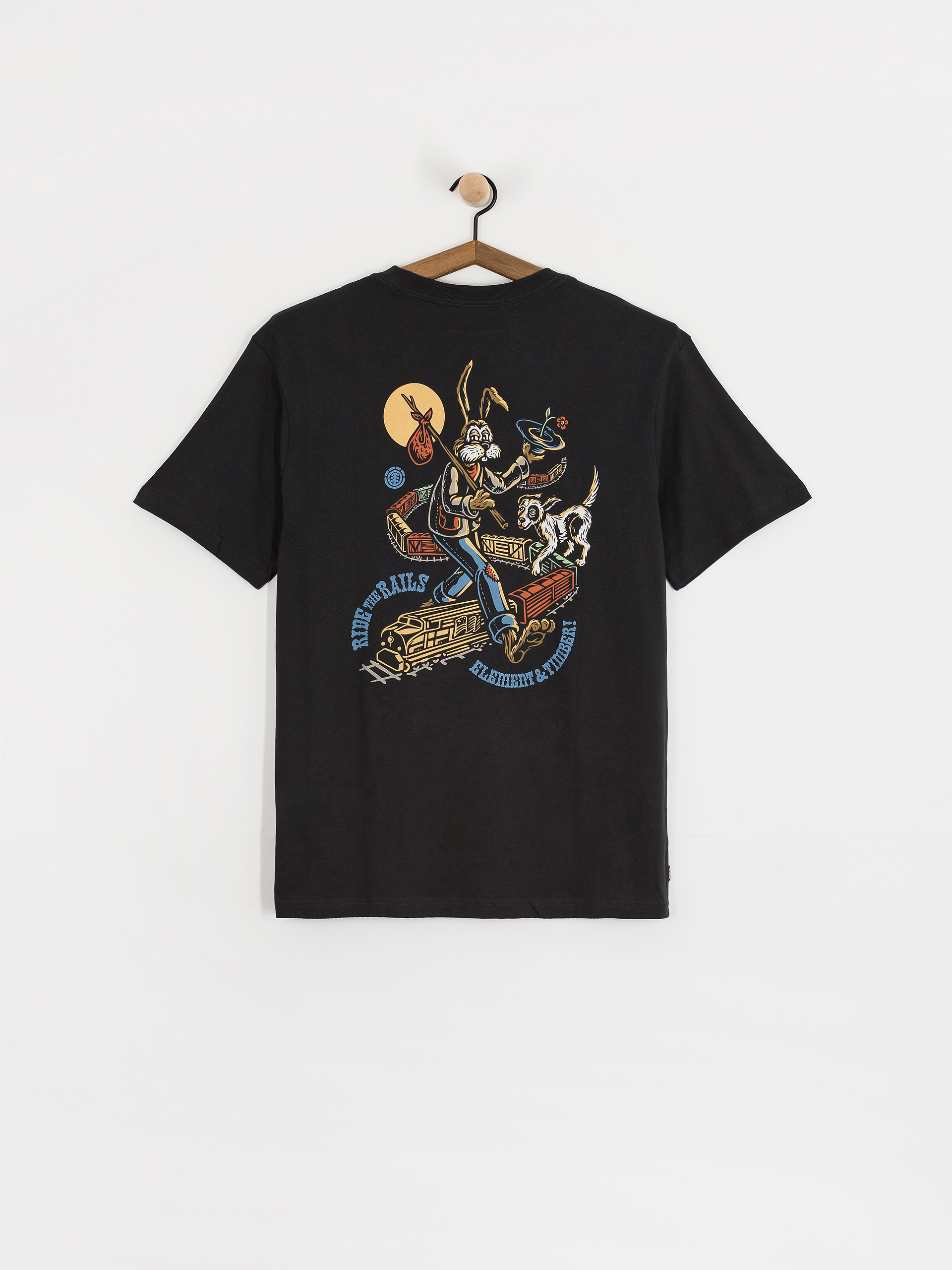 Tricou Element Timber On Track (off black)