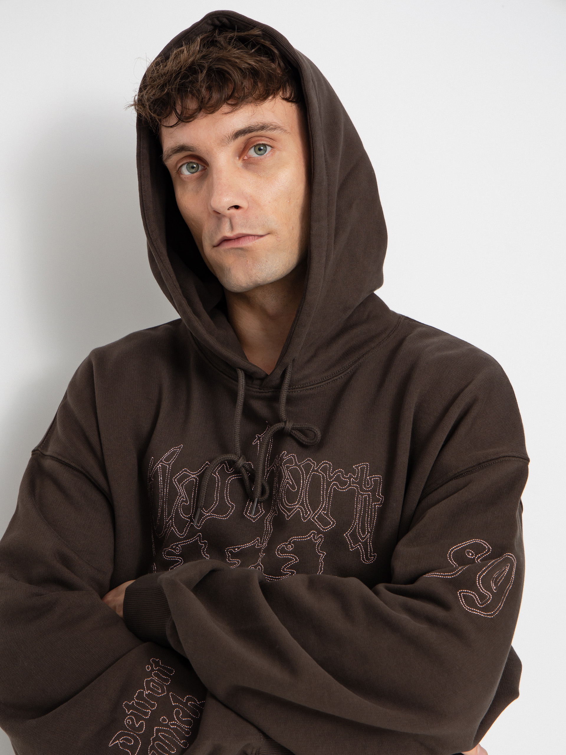 Hanorac cu glugă Carhartt WIP Hackwork HD (vitola/glassy pink)