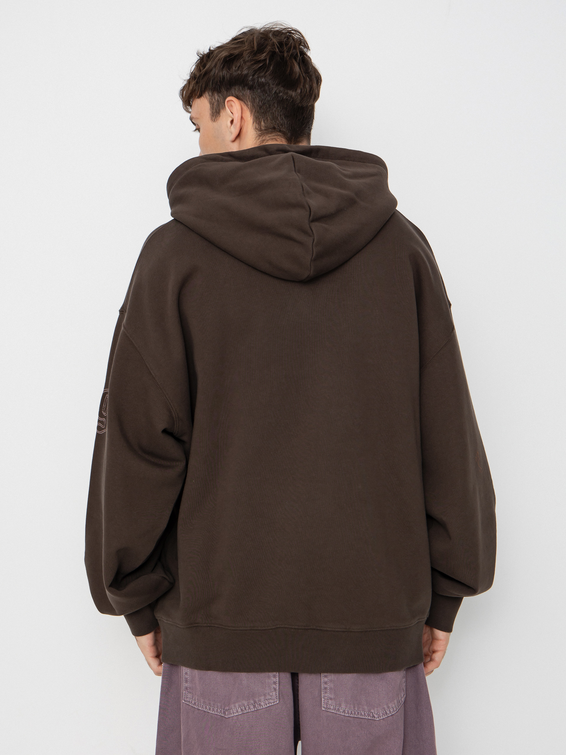 Hanorac cu glugă Carhartt WIP Hackwork HD (vitola/glassy pink)