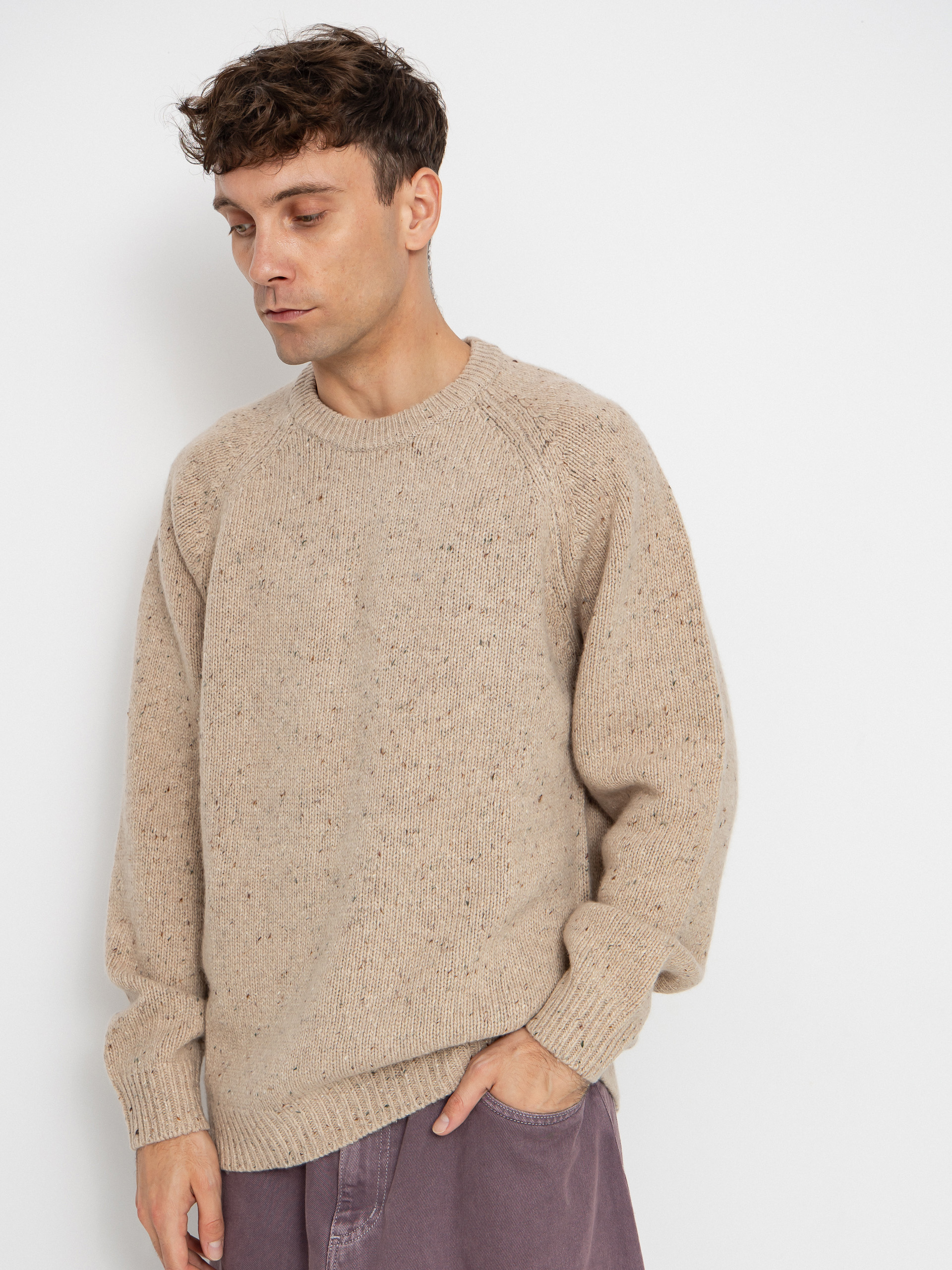 Pulover Carhartt WIP Anglistic (speckled fleur de sel)