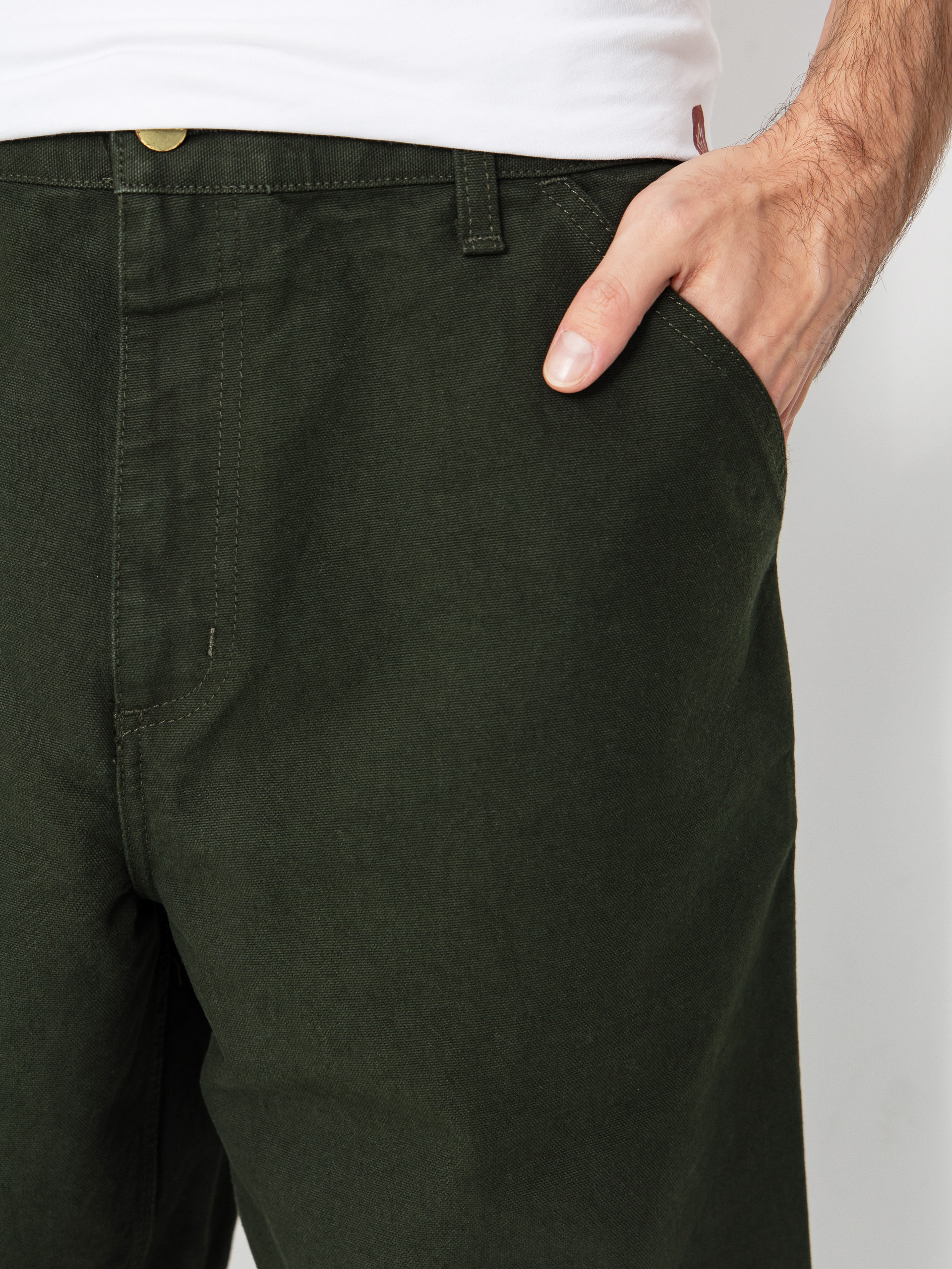 Pantaloni Carhartt WIP Simple (olive/rinsed)