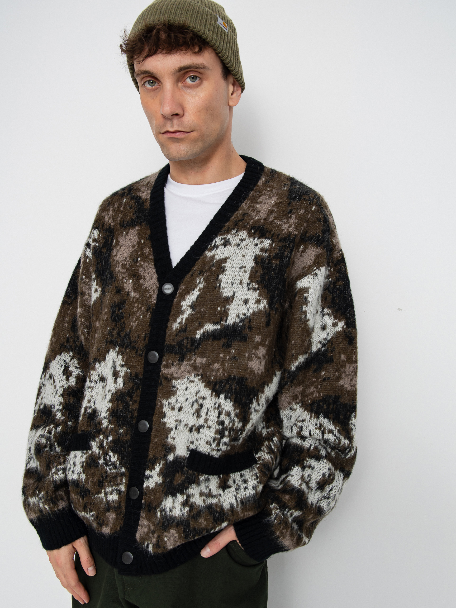 Pulover Carhartt WIP Merton Cardigan (wild dog jacquard)