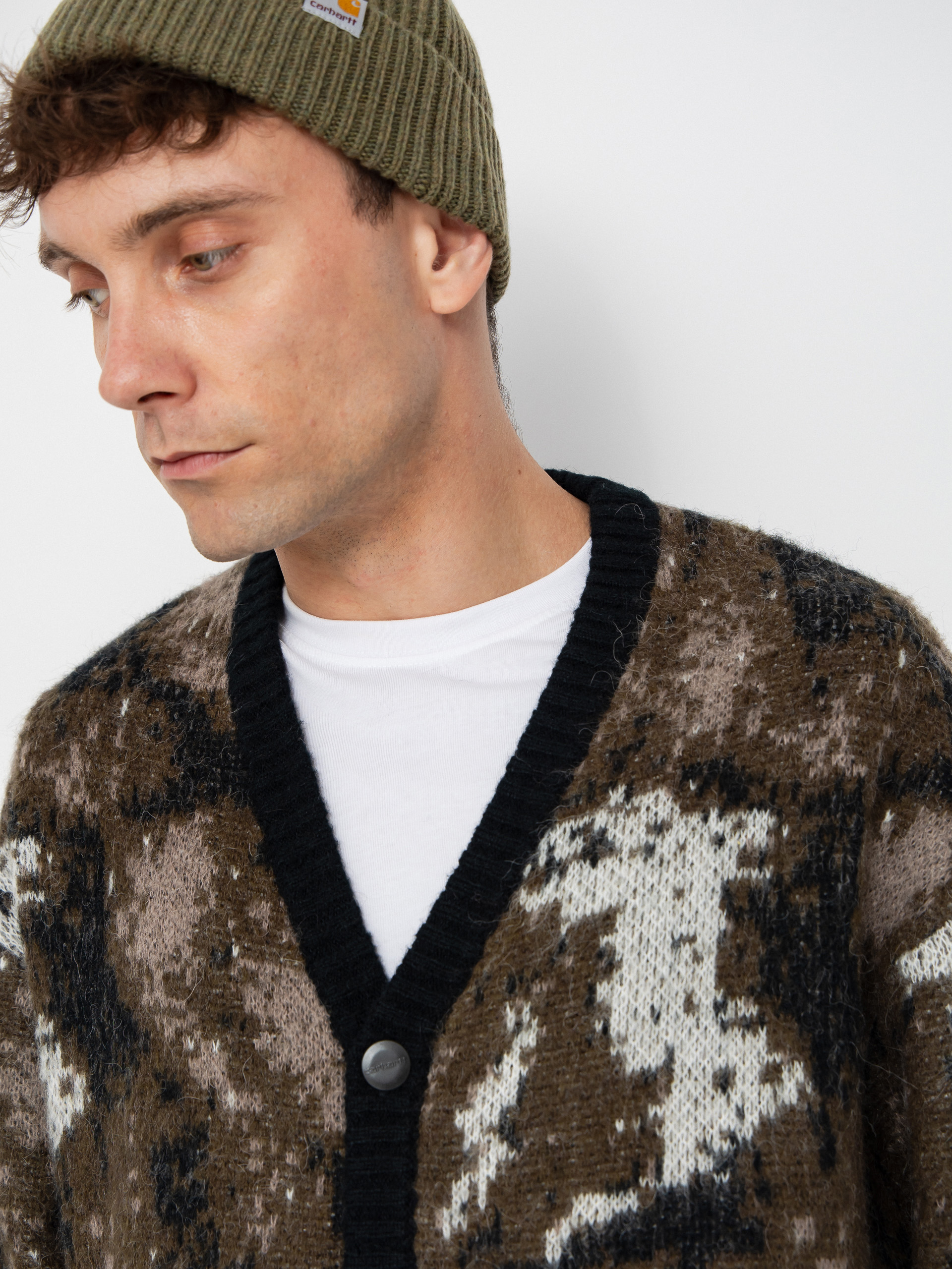 Pulover Carhartt WIP Merton Cardigan (wild dog jacquard)