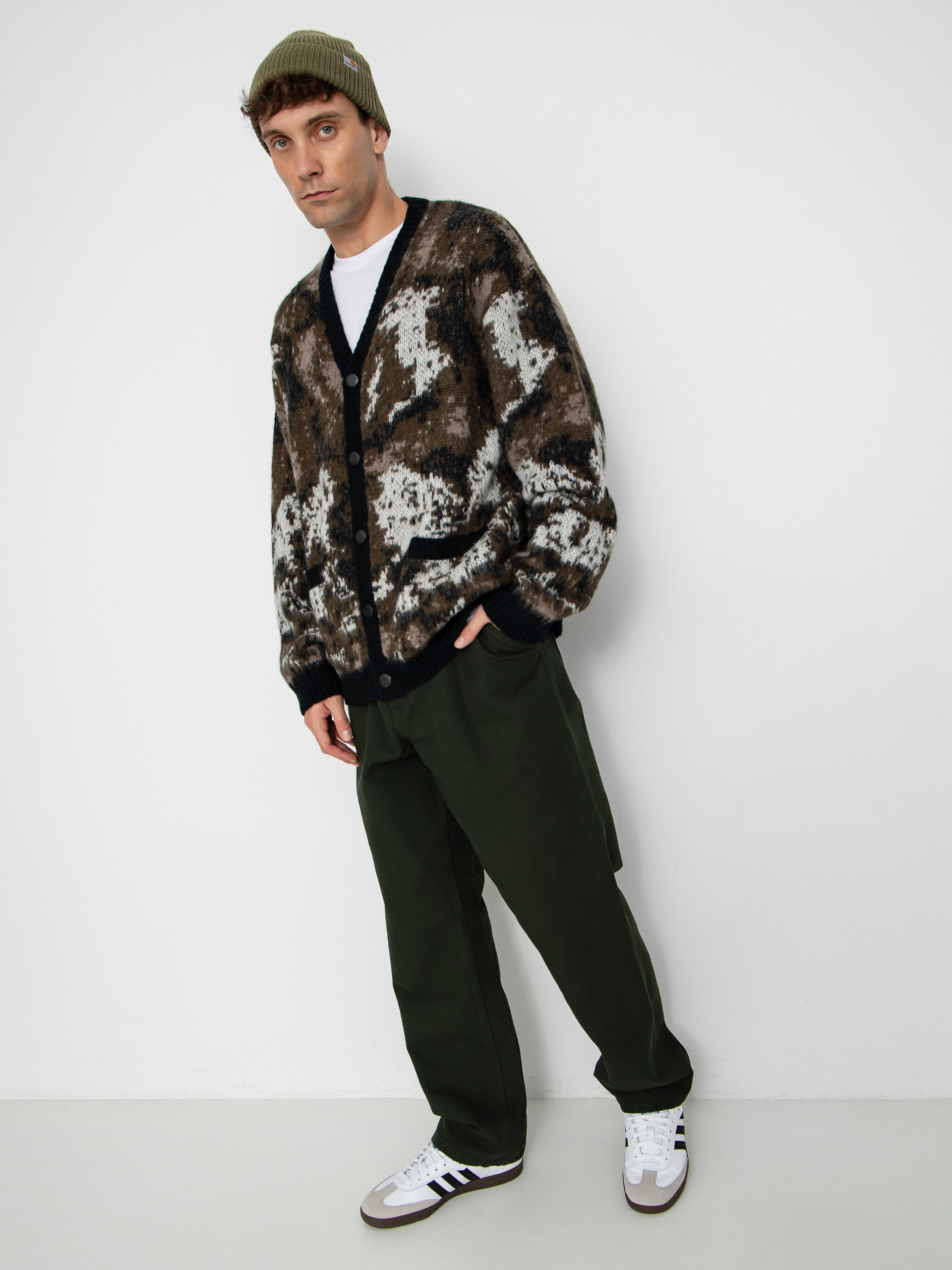 Pulover Carhartt WIP Merton Cardigan (wild dog jacquard)