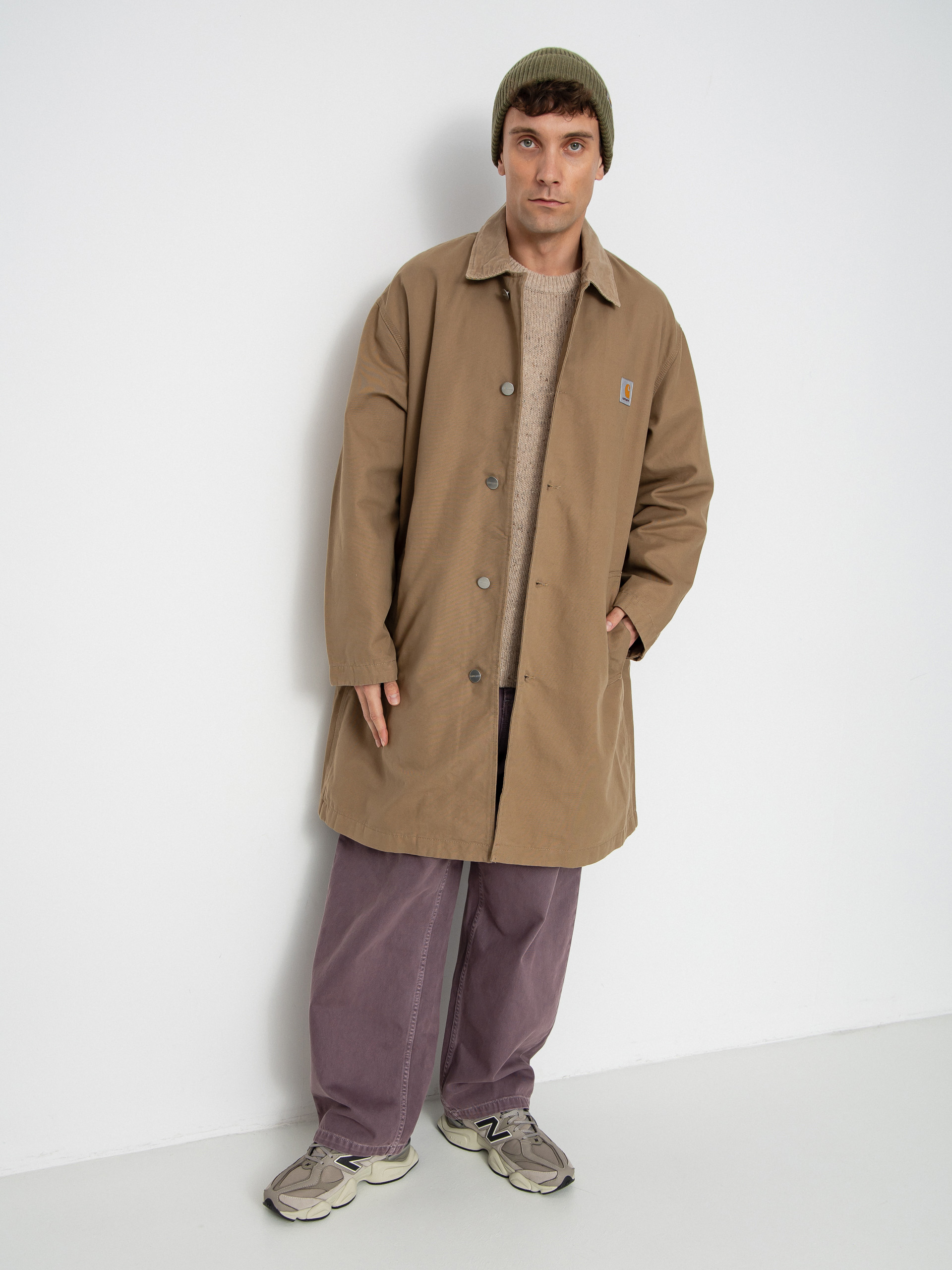 Palton Carhartt WIP Webster Coat (leather/leather/rinsed)