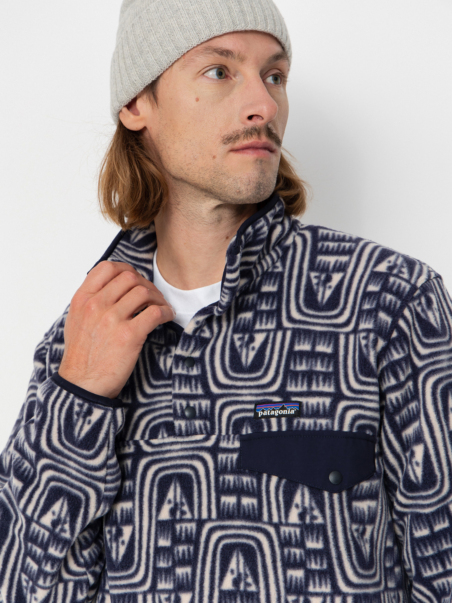 Pentru bărbați Hanorac din fleece Patagonia LW Synch Snap T (flow sunken blue)