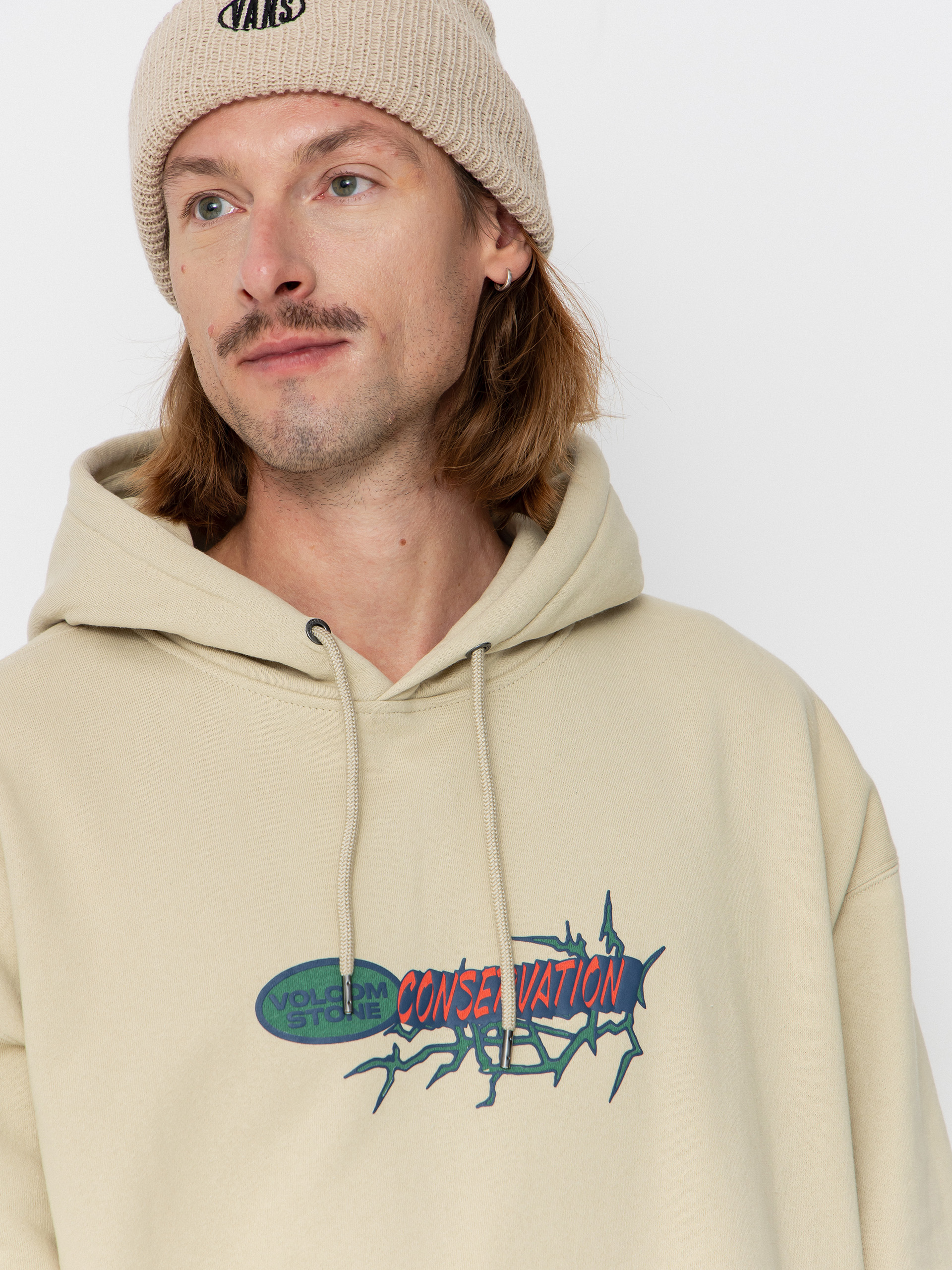 Hanorac cu glugă Volcom Vsc Tripper HD (light beige)