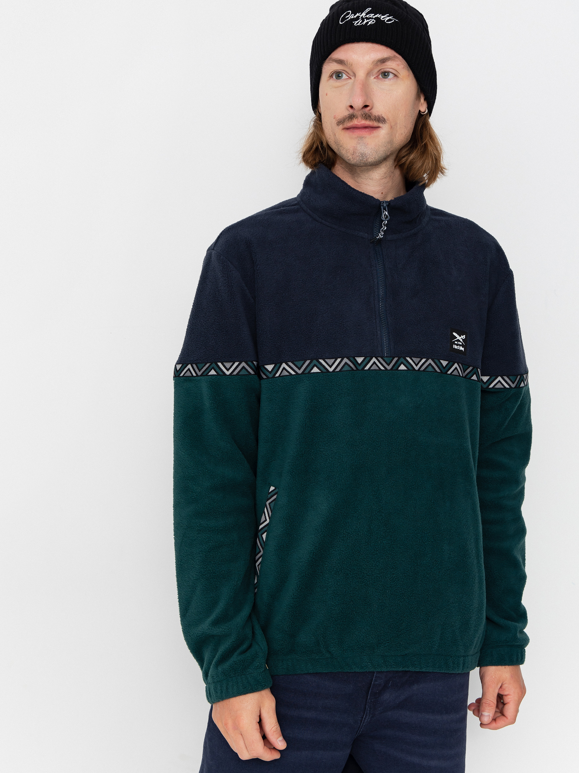 Hanorac din fleece Iriedaily Monte Noe (blue green)
