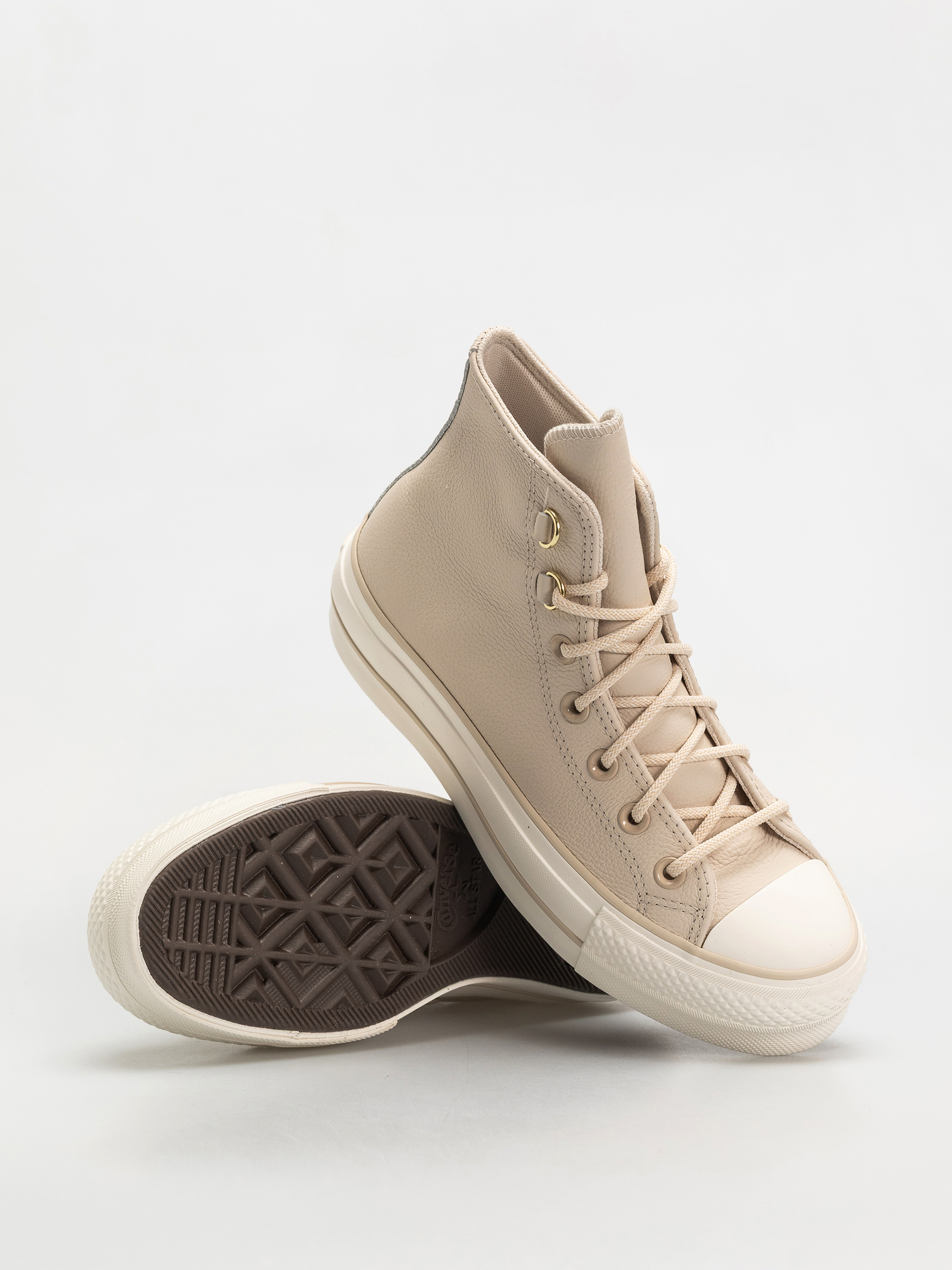 Teniși Converse Chuck Taylor All Star Lift Hi Wmn (light dune/light dune/egret)