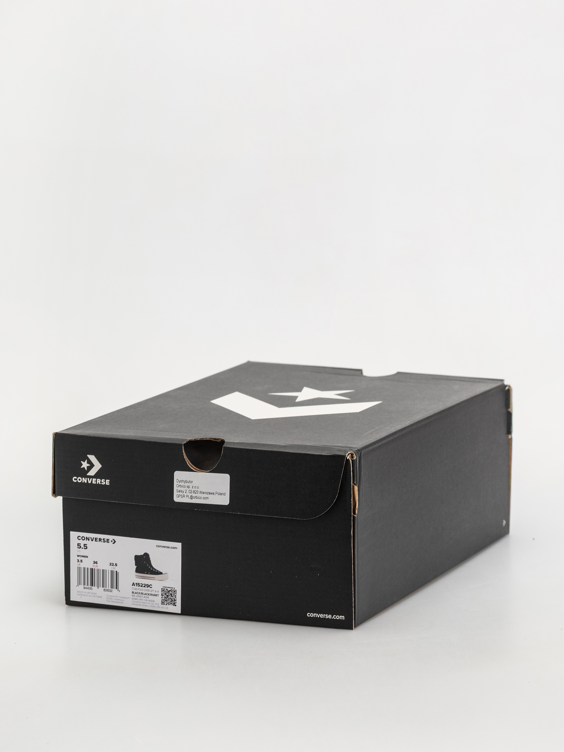 Teniși Converse Chuck Taylor All Star Fold Over Lift Wmn (black/black/black)