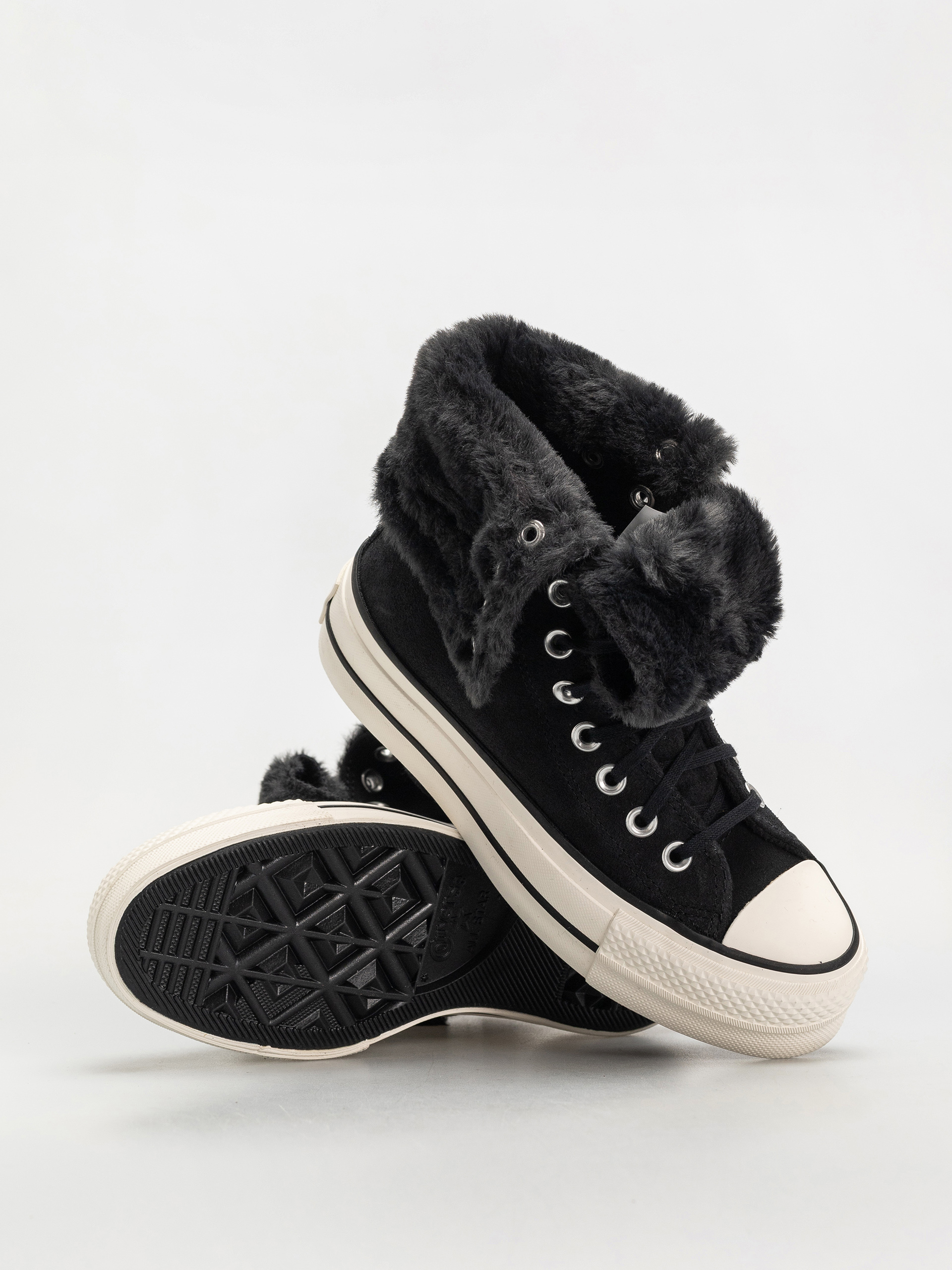 Teniși Converse Chuck Taylor All Star Fold Over Lift Wmn (black/black/black)