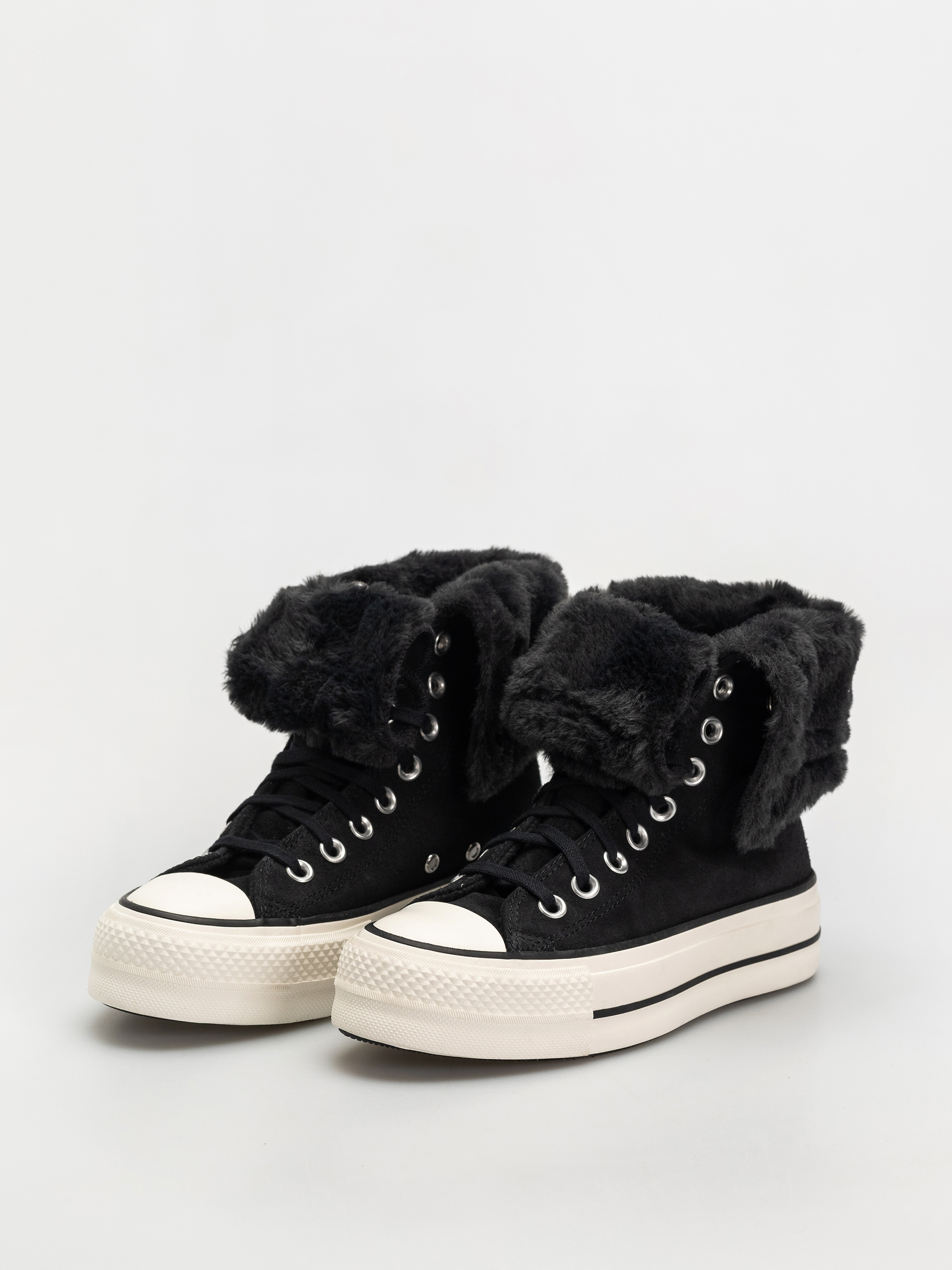 Teniși Converse Chuck Taylor All Star Fold Over Lift Wmn (black/black/black)