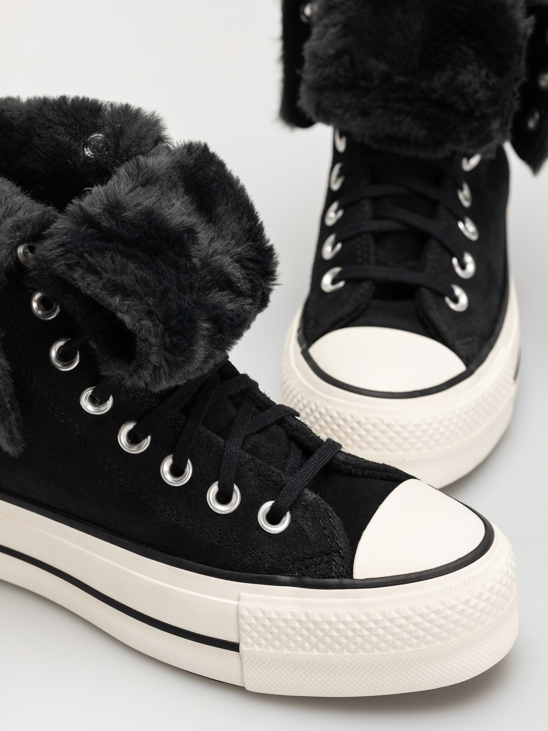 Teniși Converse Chuck Taylor All Star Fold Over Lift Wmn (black/black/black)