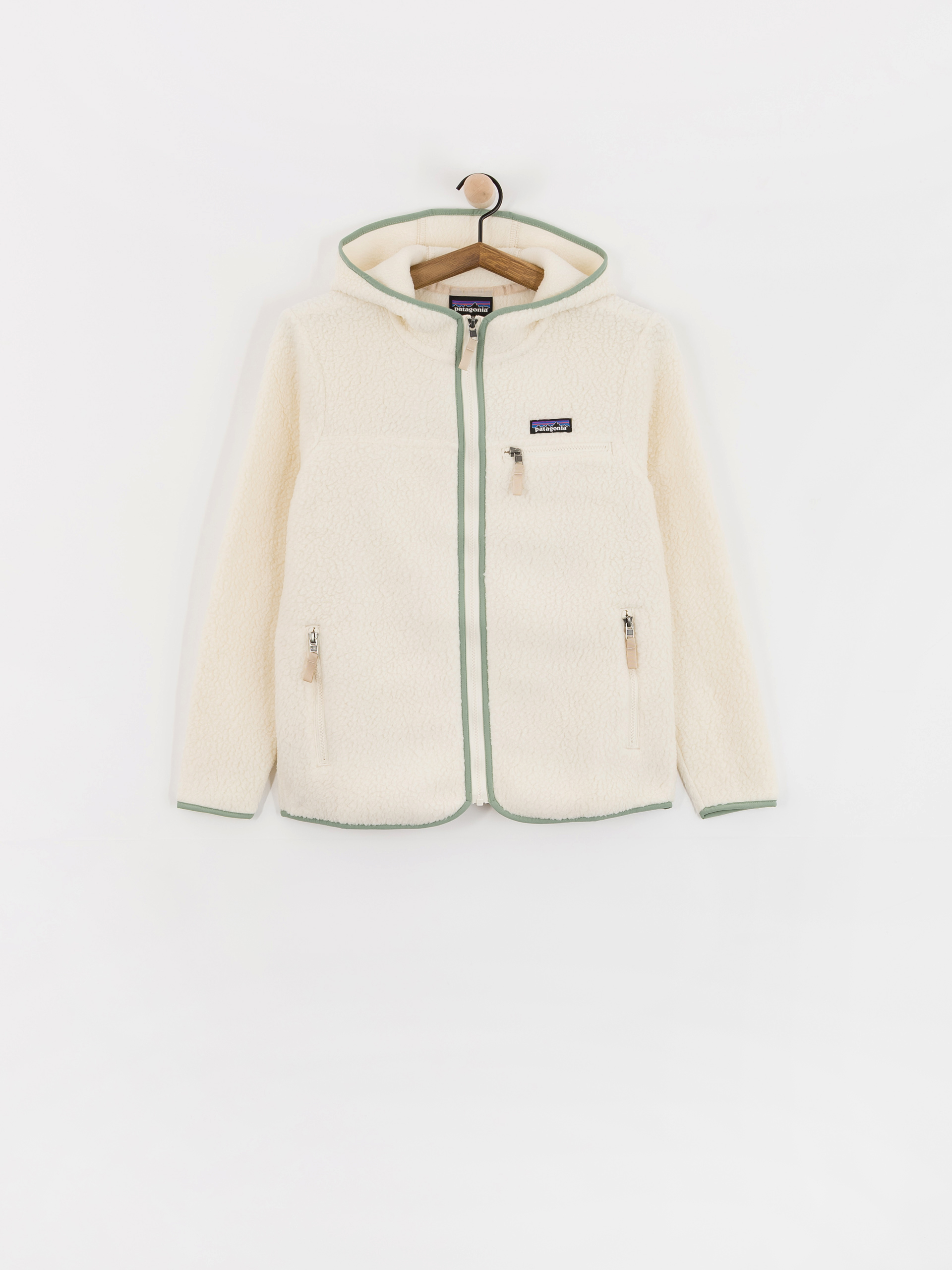 Pentru femei Hanorac din fleece Patagonia Retro Pile HD (natural w/ellwood green)