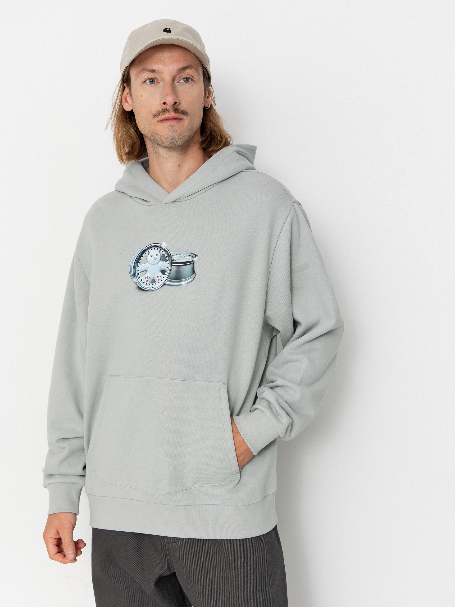 Hanorac cu glugă RipNDip Nerm On Wheels HD (grey)