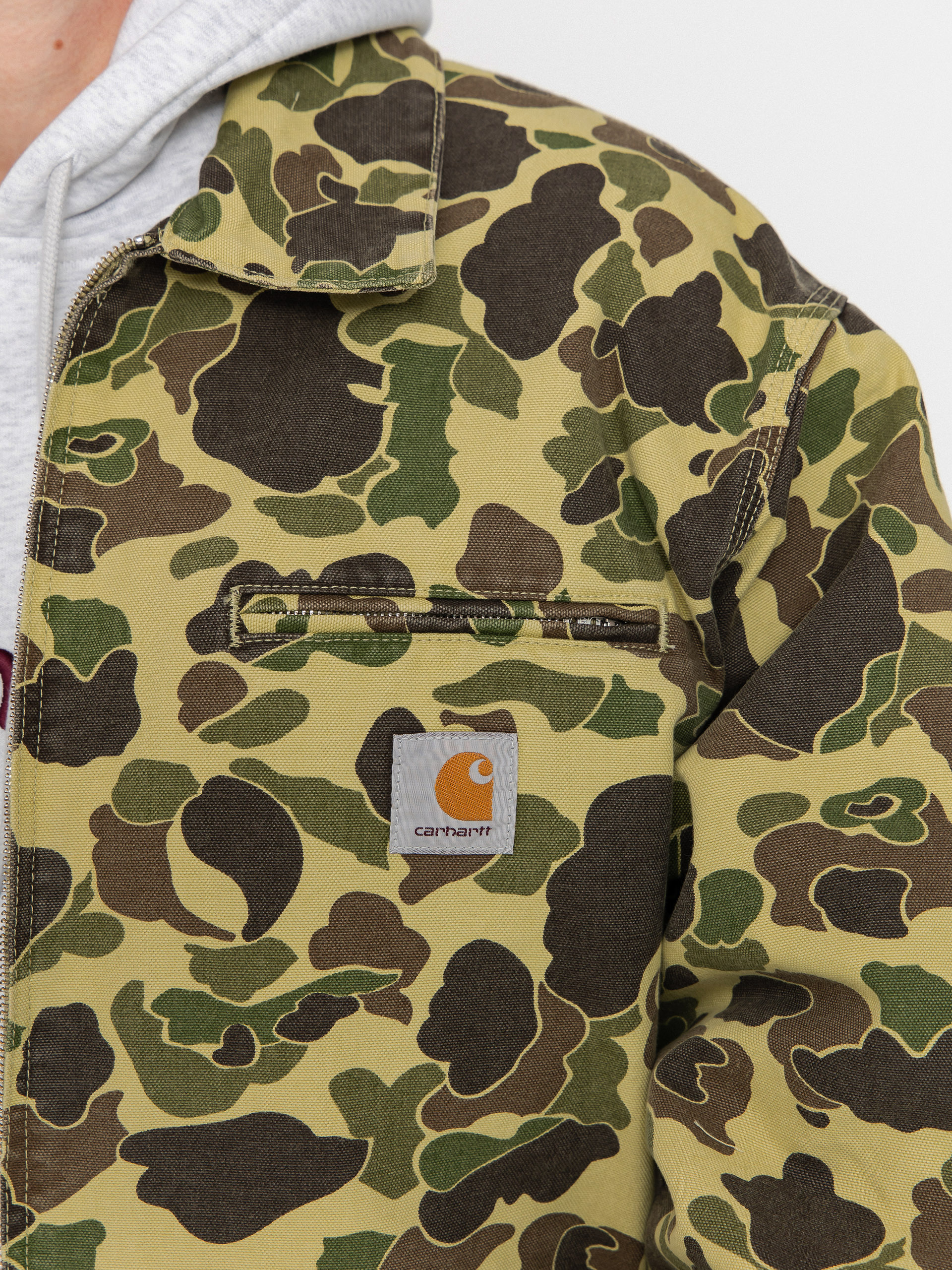 Geacă Carhartt WIP Duck Detroit (camo duck/green/stone washed)