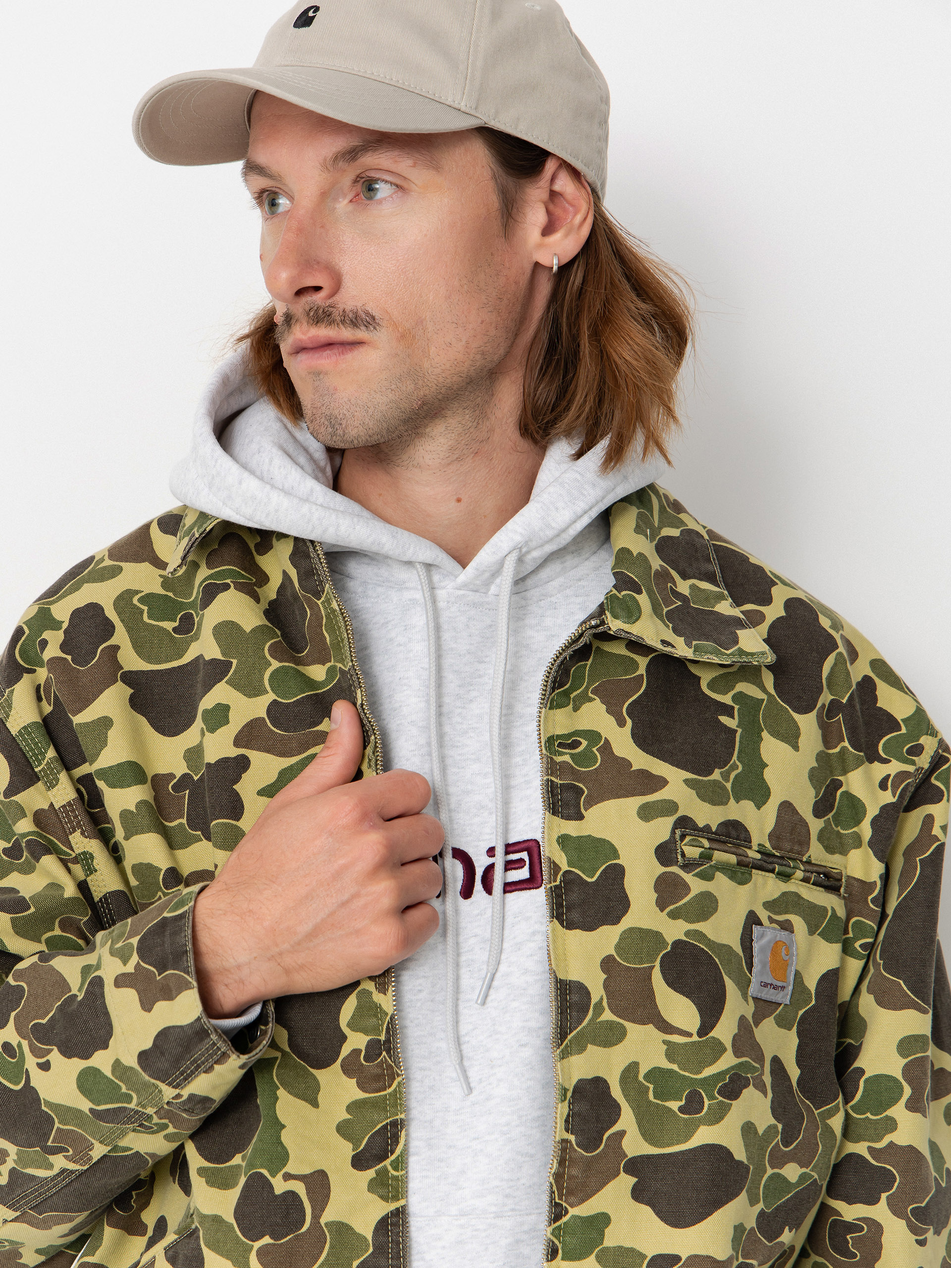 Geacă Carhartt WIP Duck Detroit (camo duck/green/stone washed)